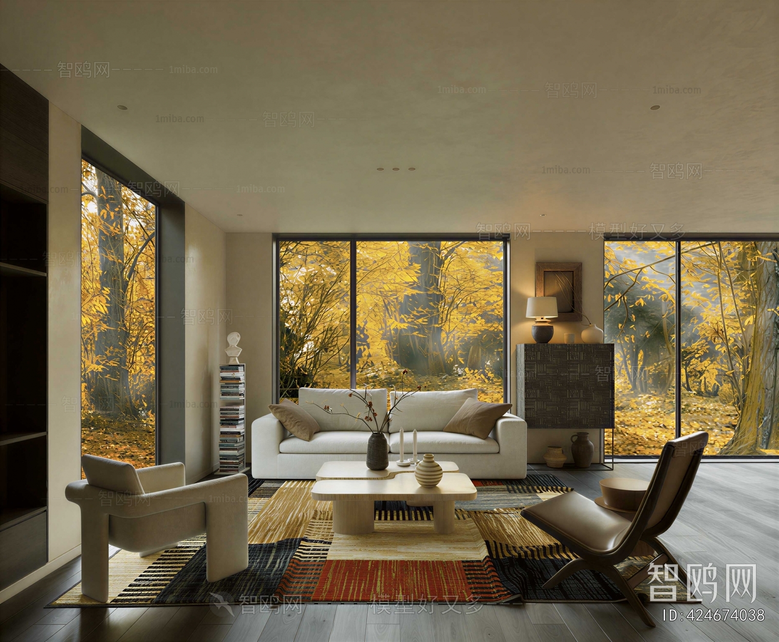 Wabi-sabi Style A Living Room