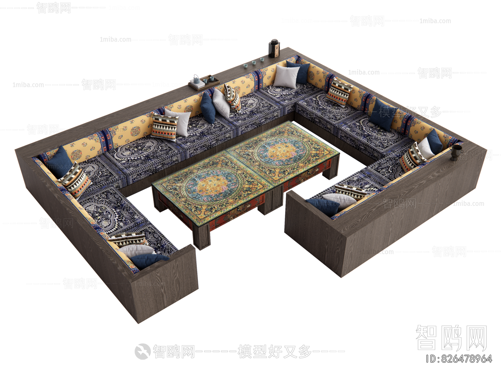 New Chinese Style Sofa Combination
