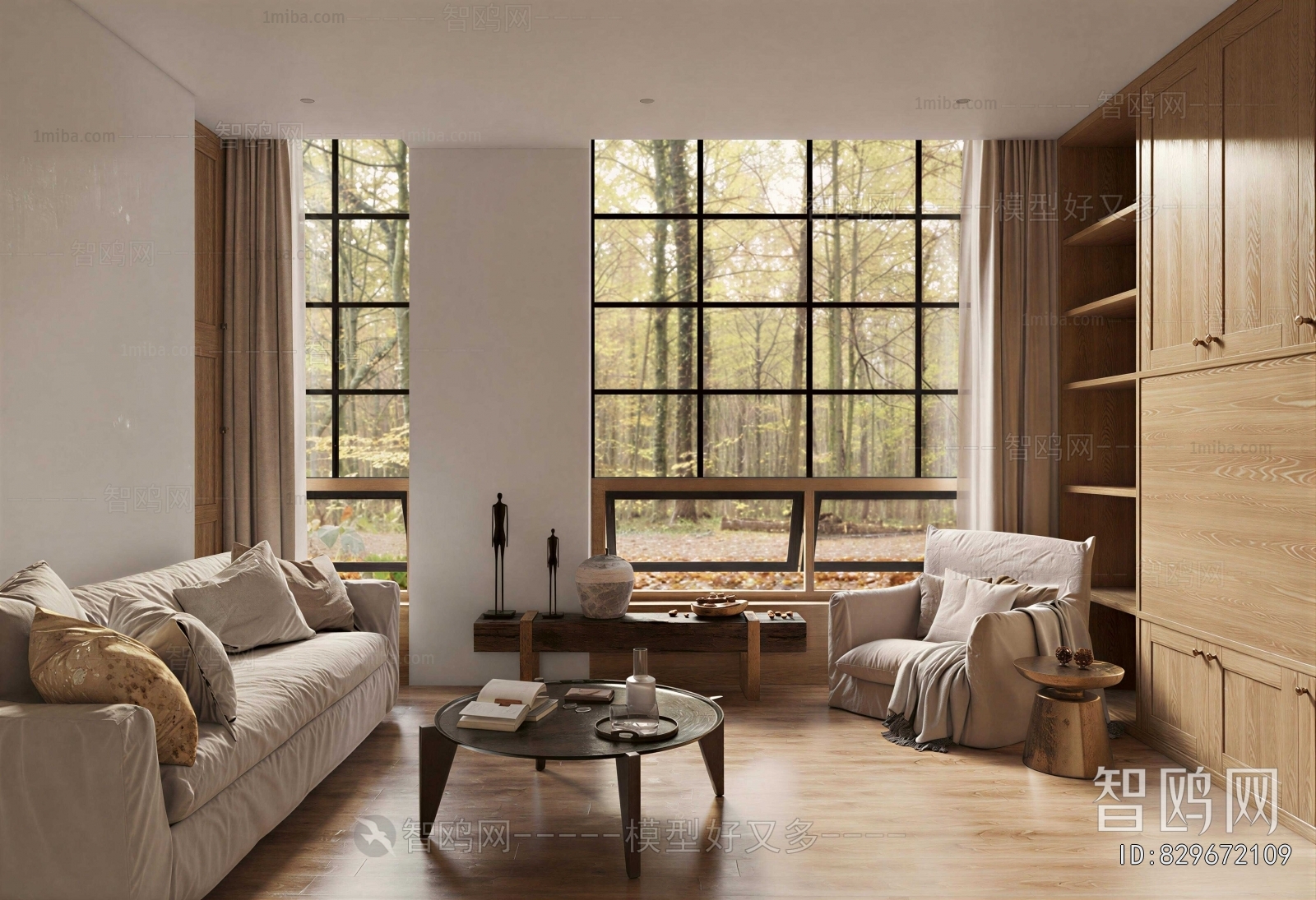 Wabi-sabi Style A Living Room
