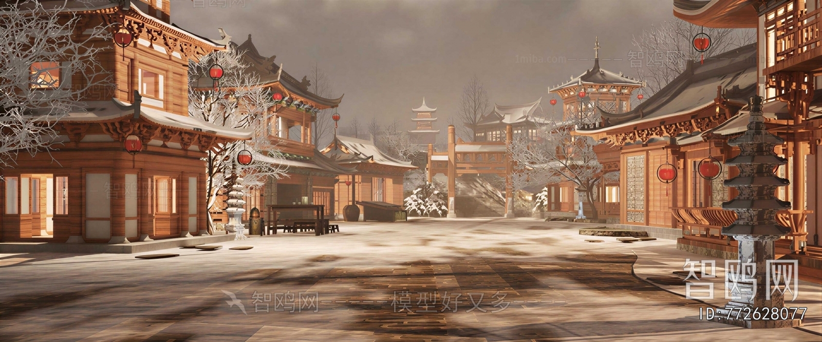 Chinese Style Ancient Architectural Buildings