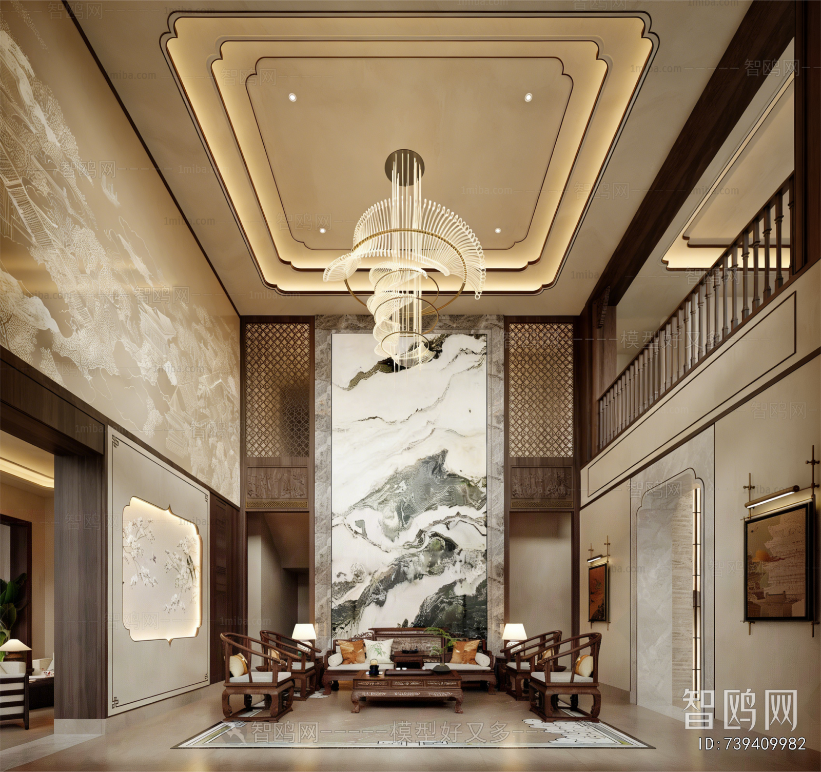 New Chinese Style A Living Room