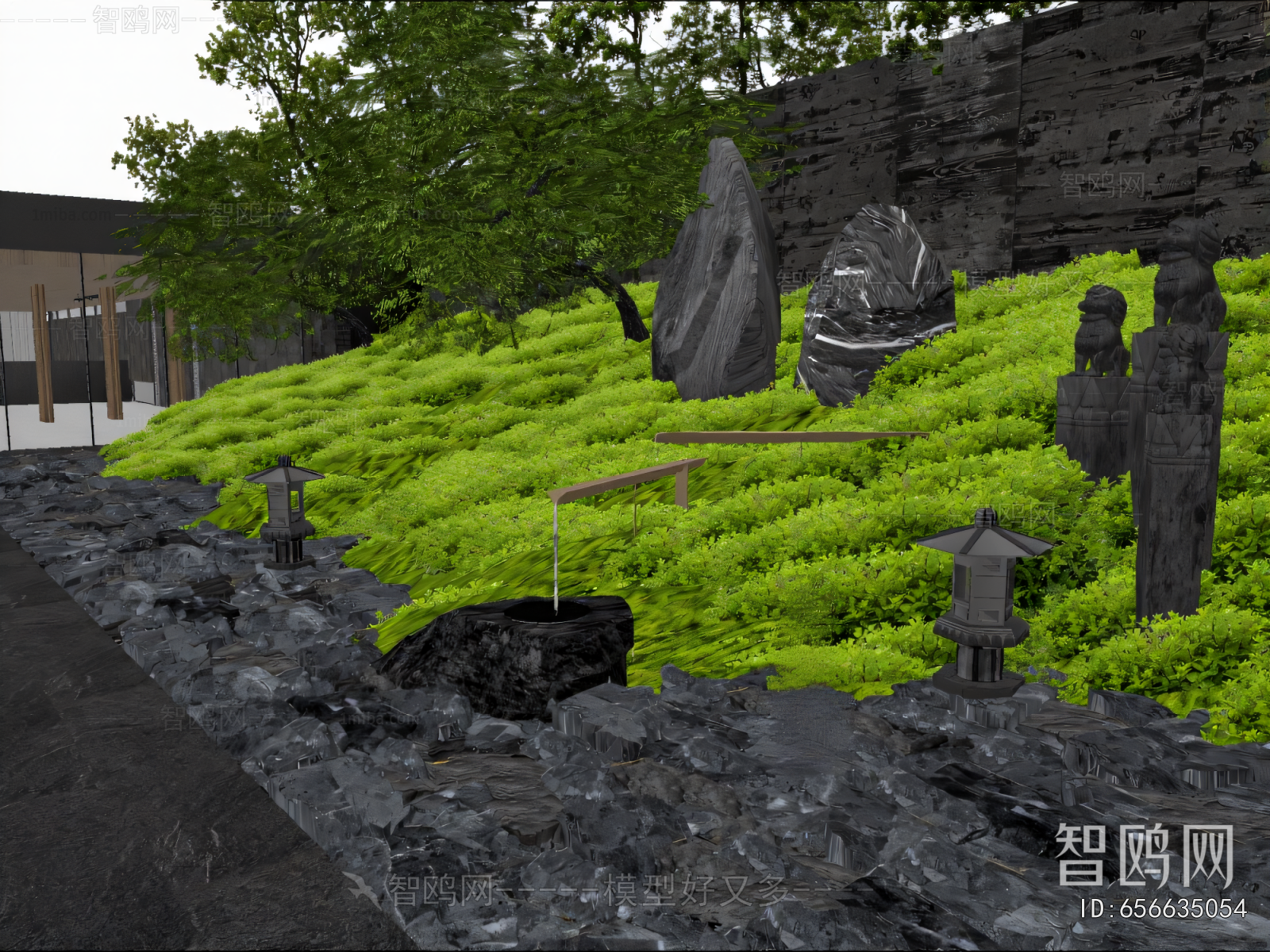 New Chinese Style Courtyard/landscape