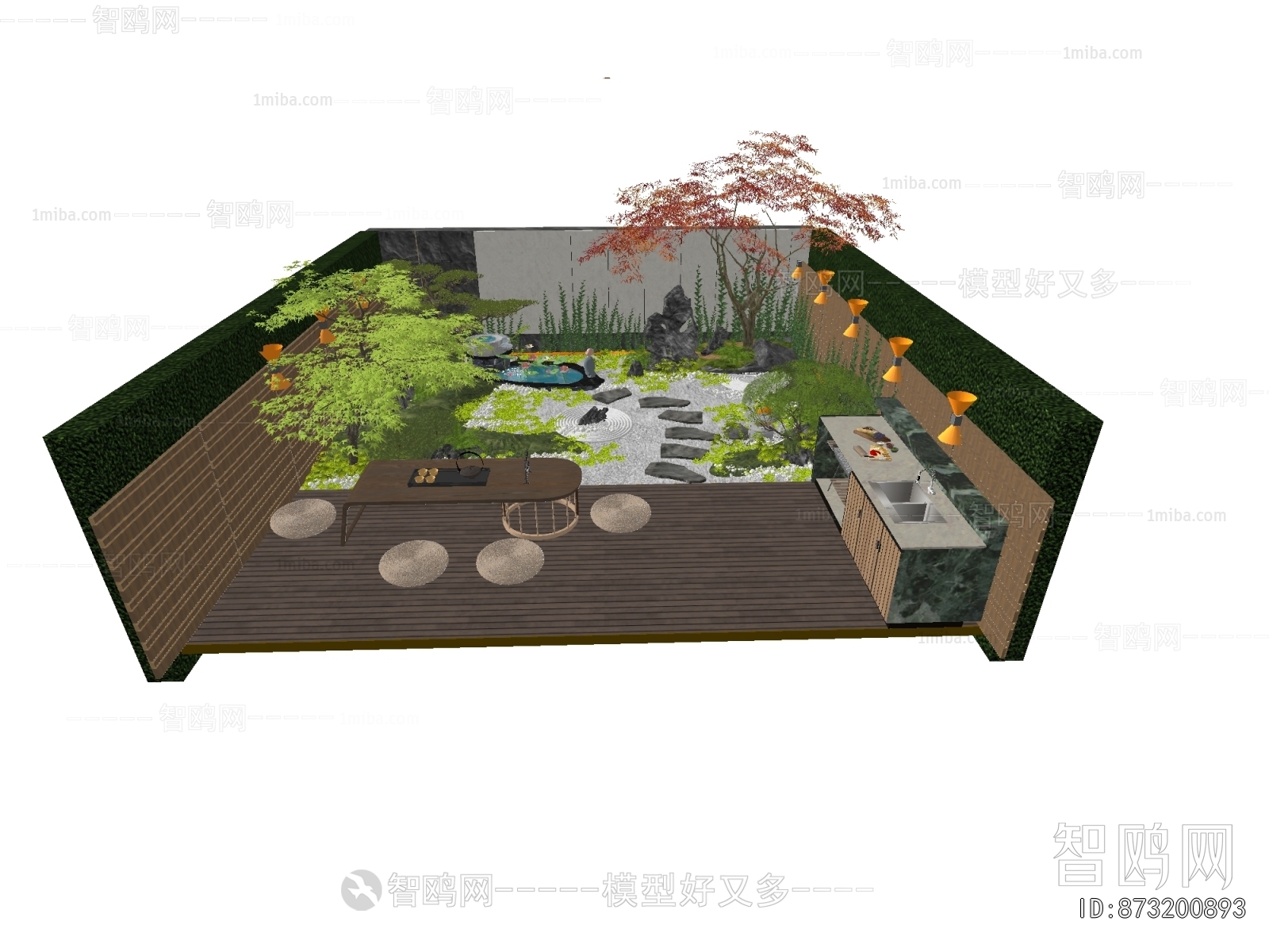 New Chinese Style Courtyard/landscape