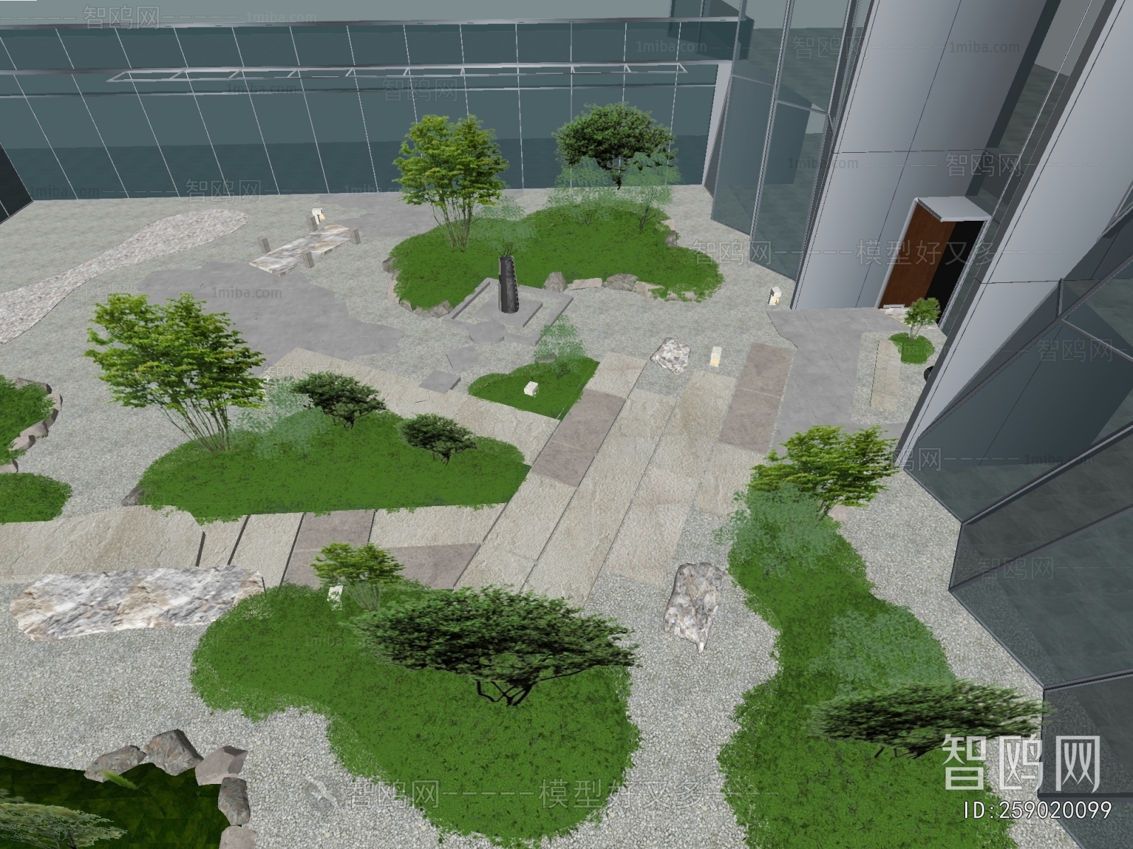 Modern Courtyard/landscape