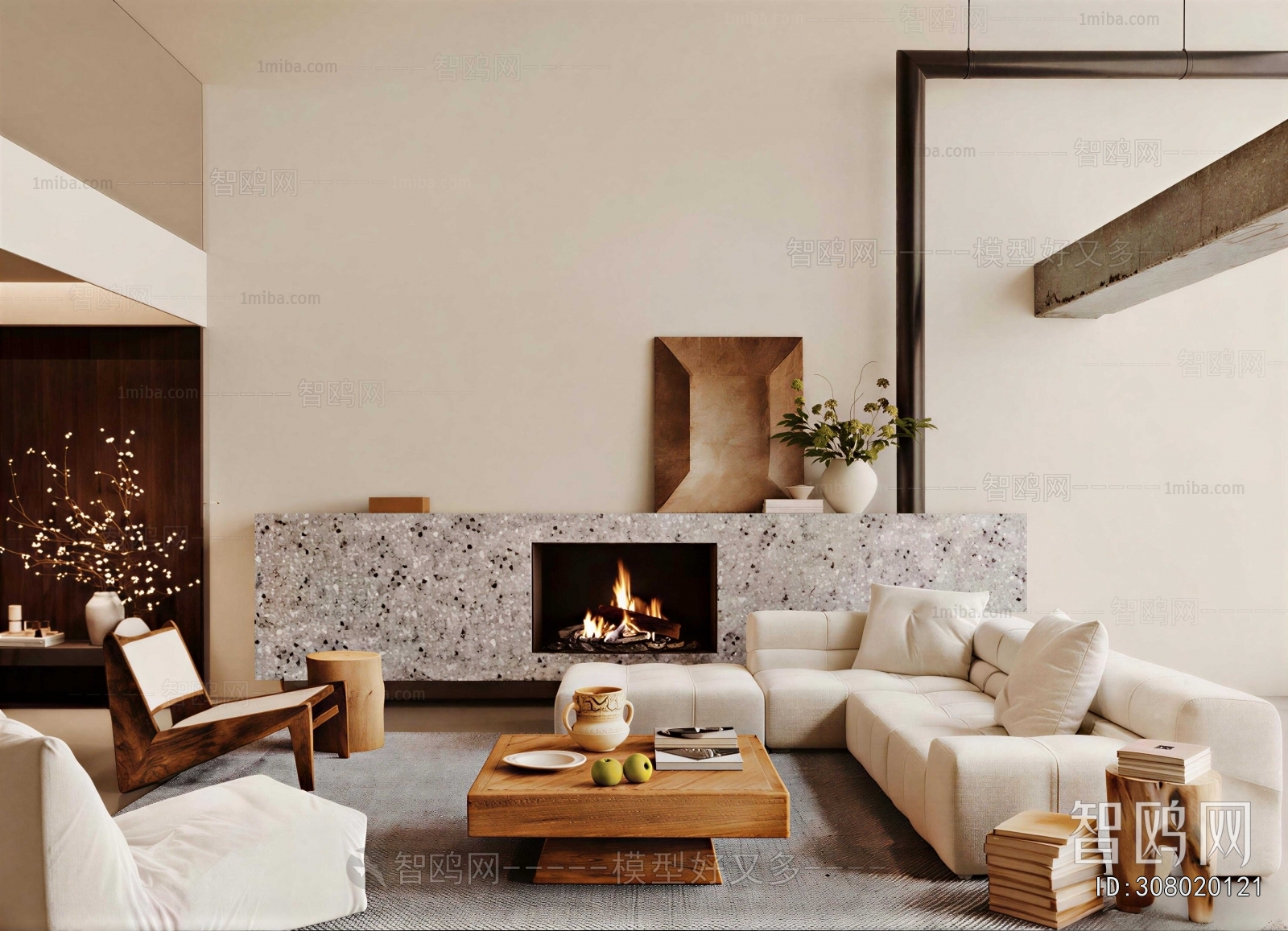 Wabi-sabi Style A Living Room