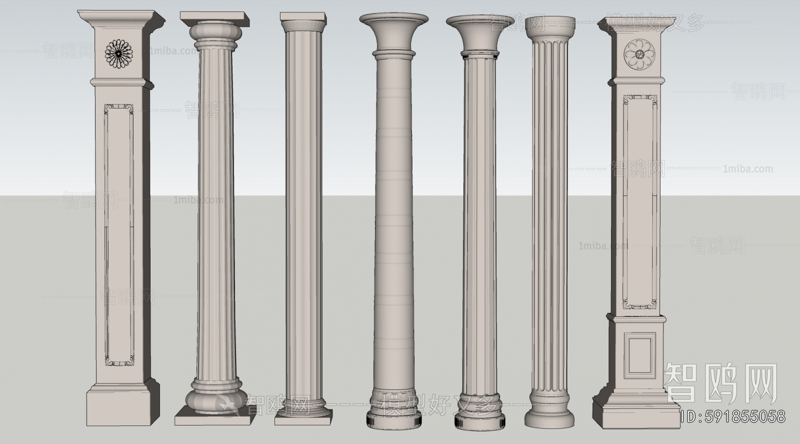 European Style Roman Pillar
