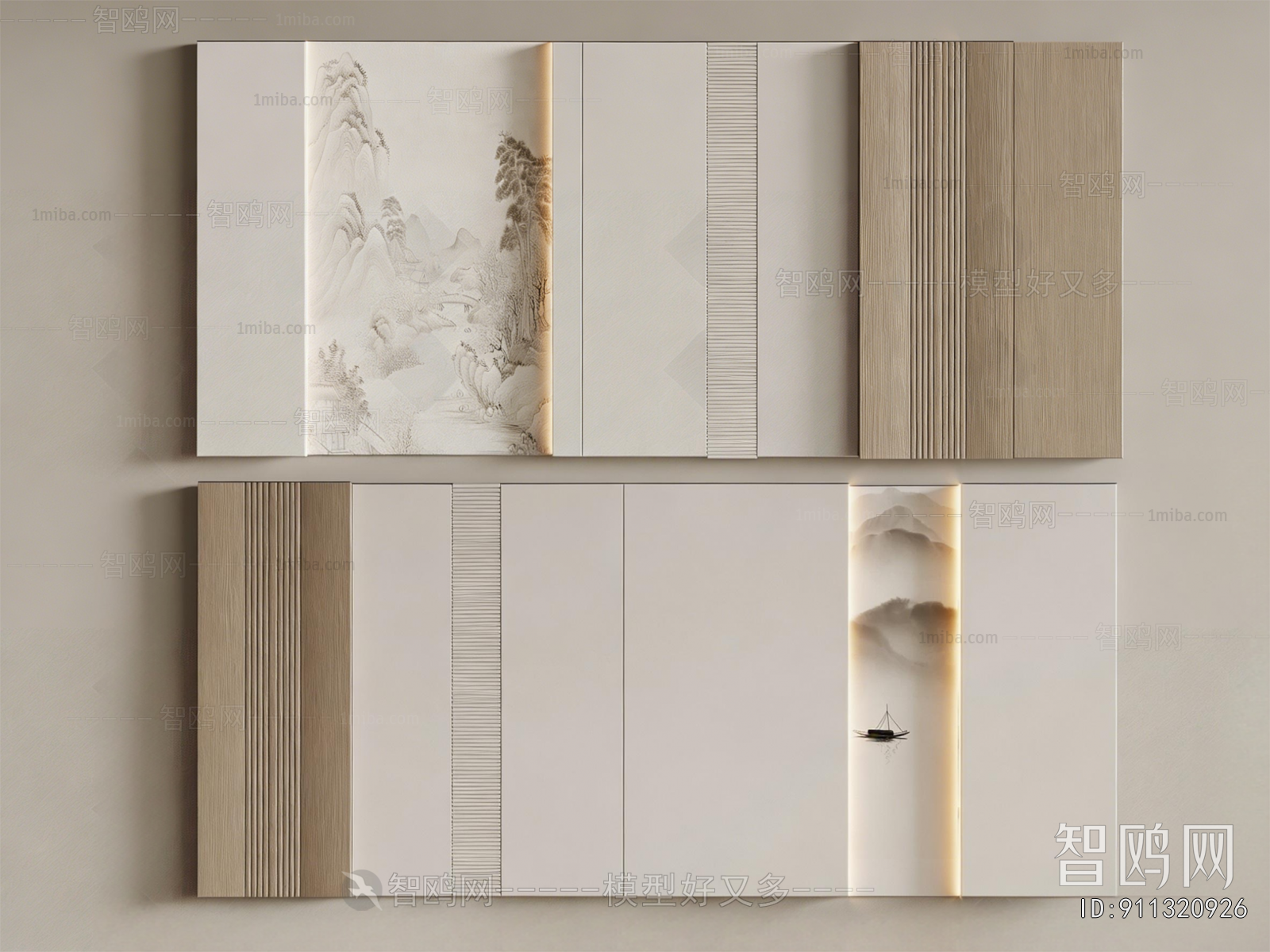 New Chinese Style TV Wall