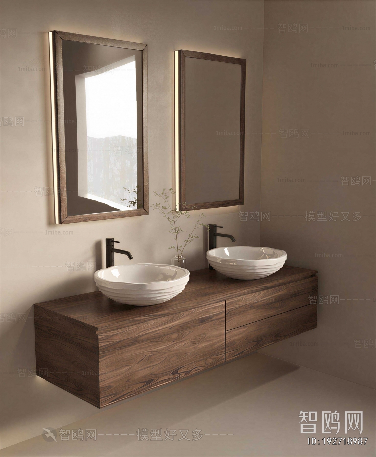 Wabi-sabi Style Bathroom Cabinet