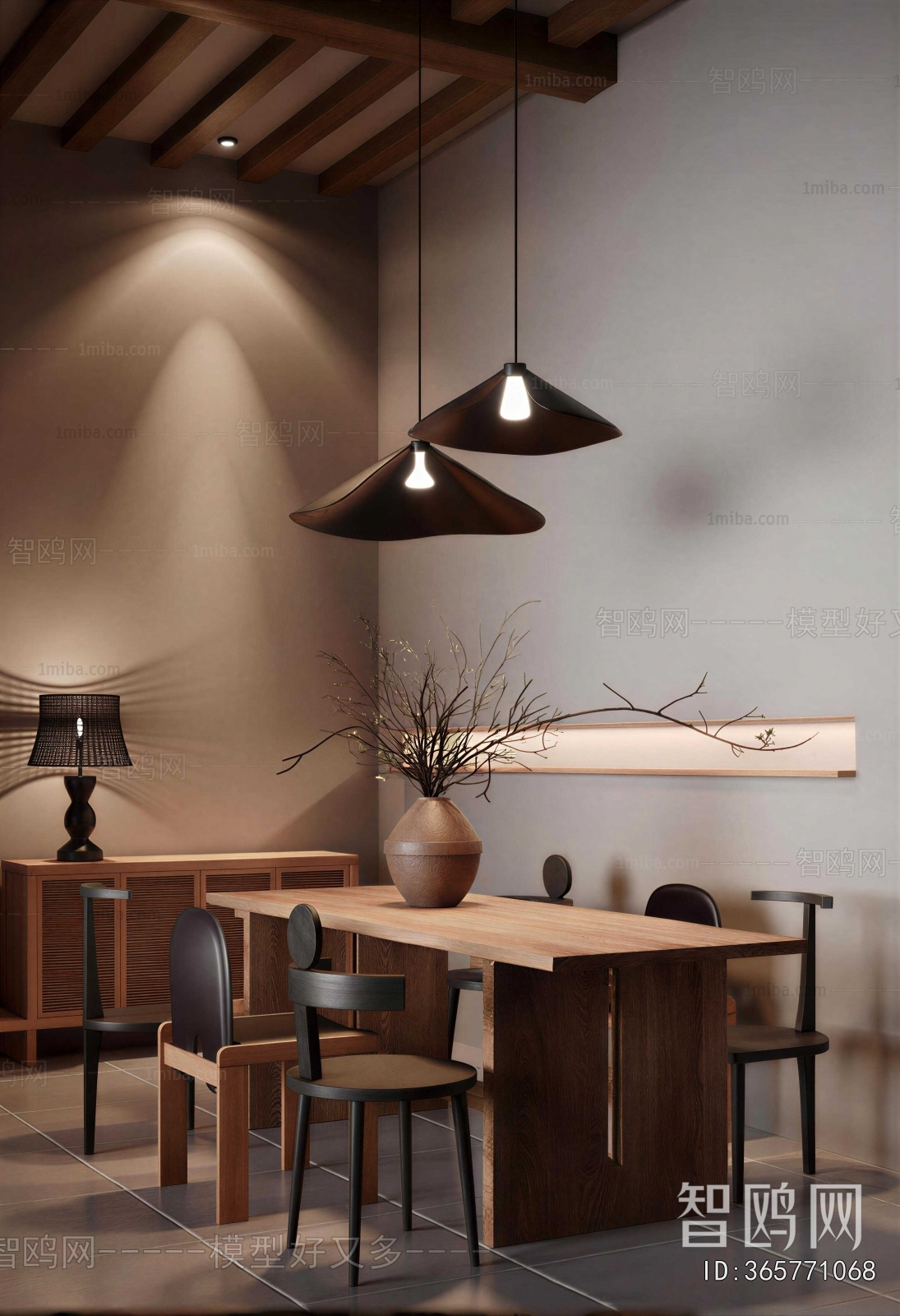 Wabi-sabi Style Dining Room