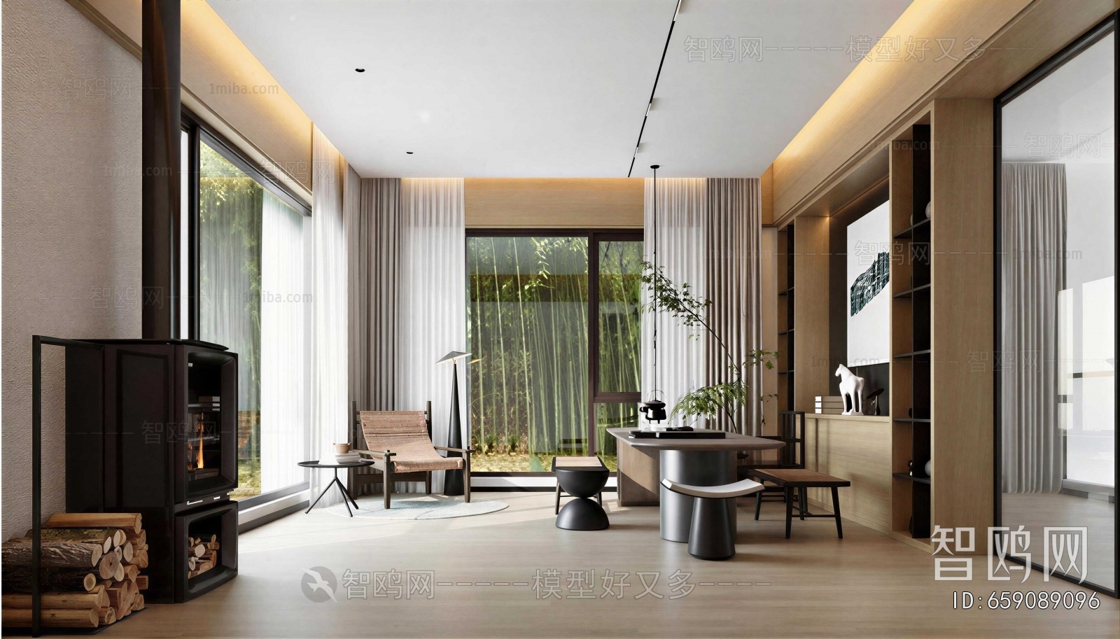 New Chinese Style A Living Room