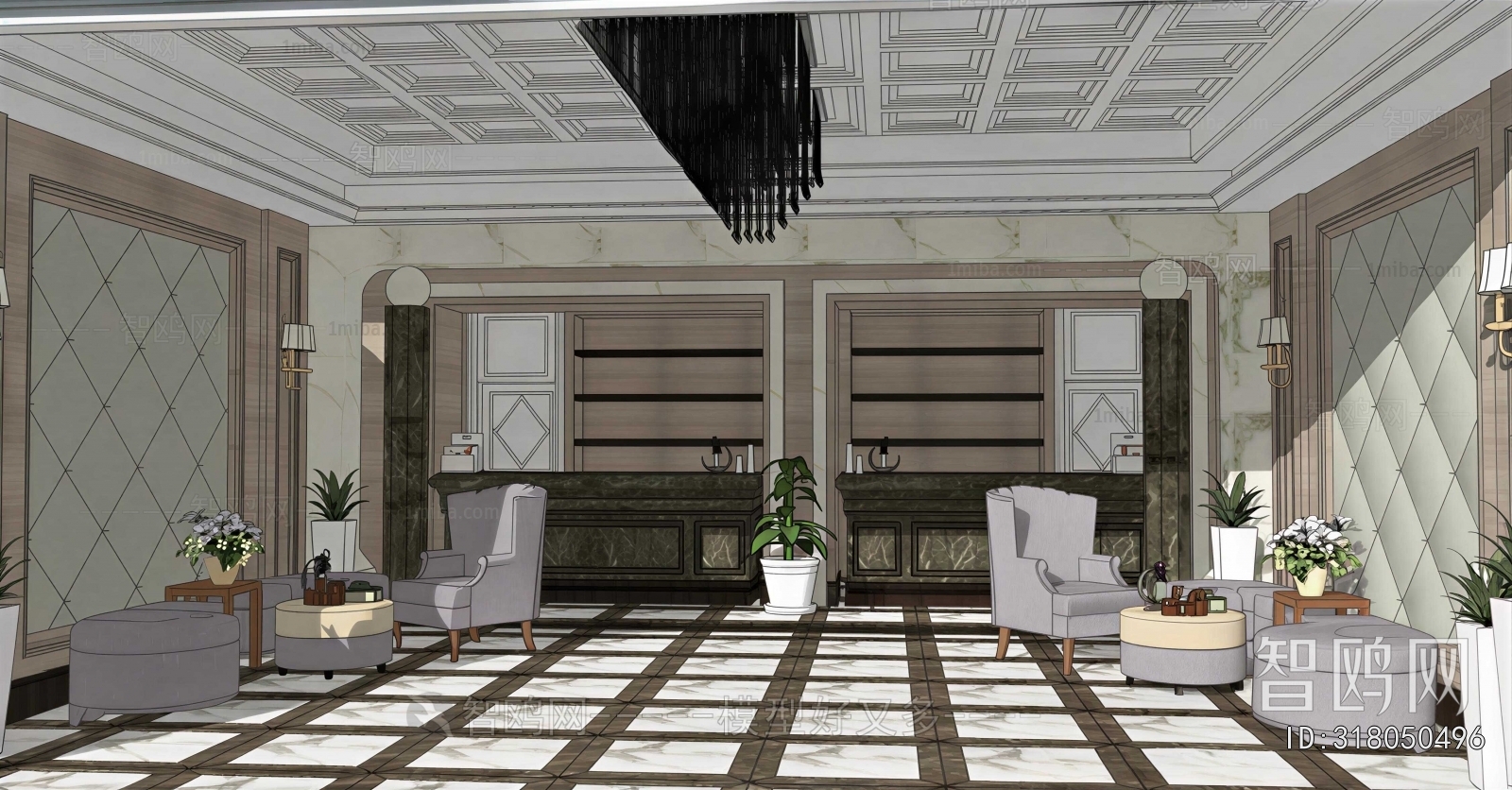New Classical Style Lobby Hall