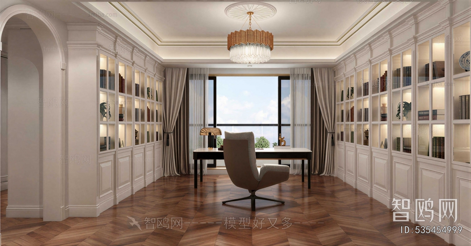 New Classical Style Study Space