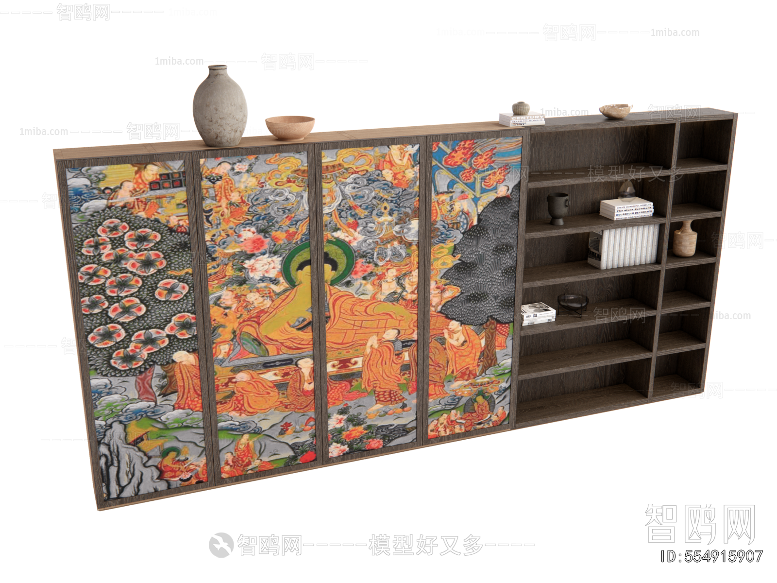 New Chinese Style Decorative Cabinet