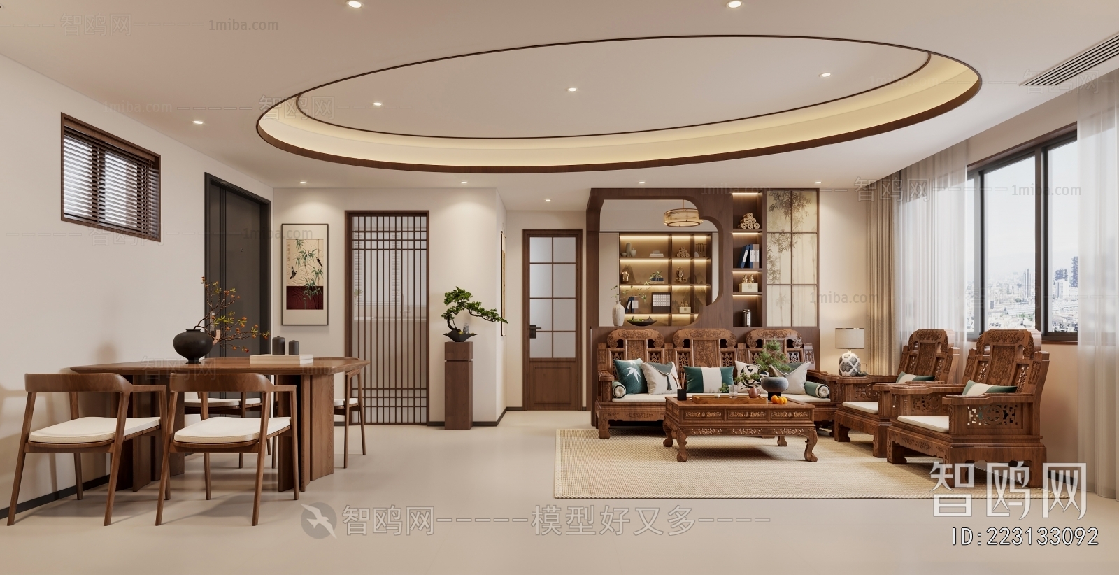 New Chinese Style A Living Room