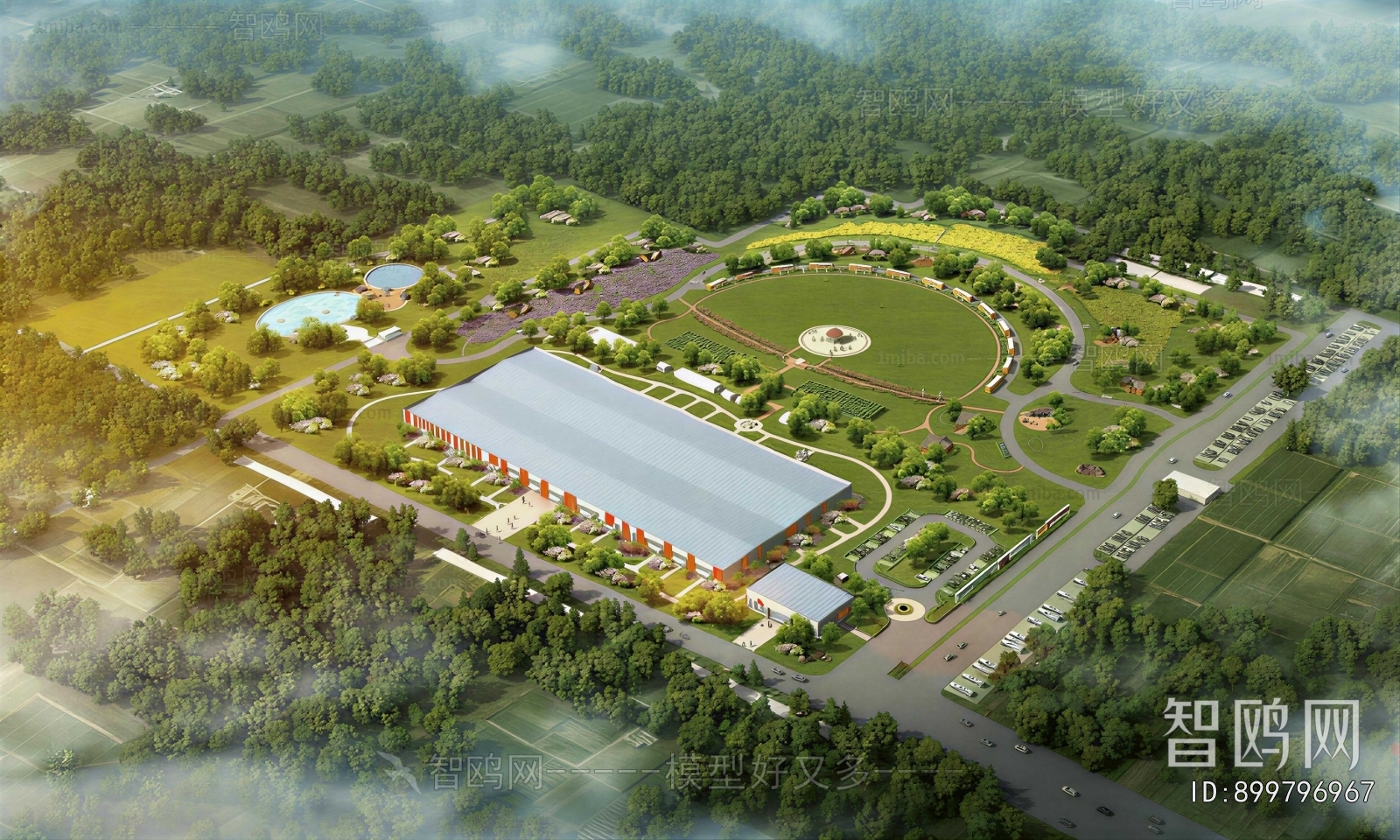Modern Architectural Bird's-eye View Planning