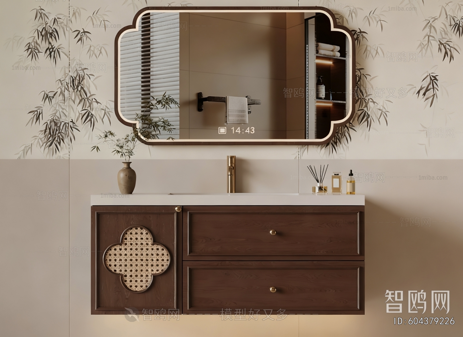 New Chinese Style Bathroom Cabinet