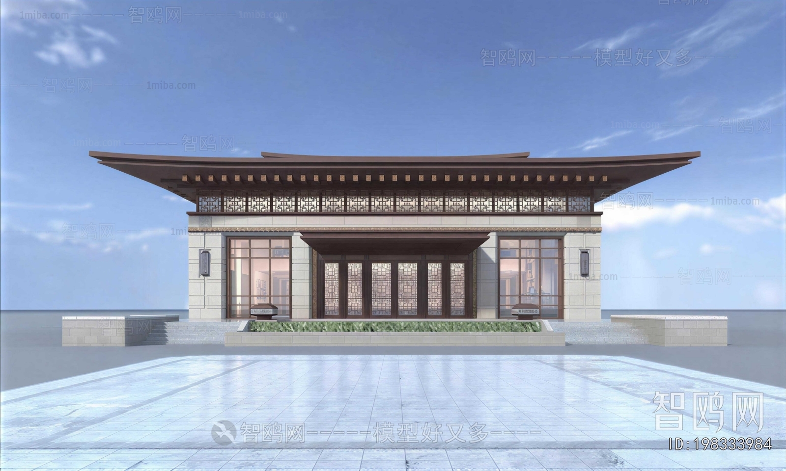 New Chinese Style School Building