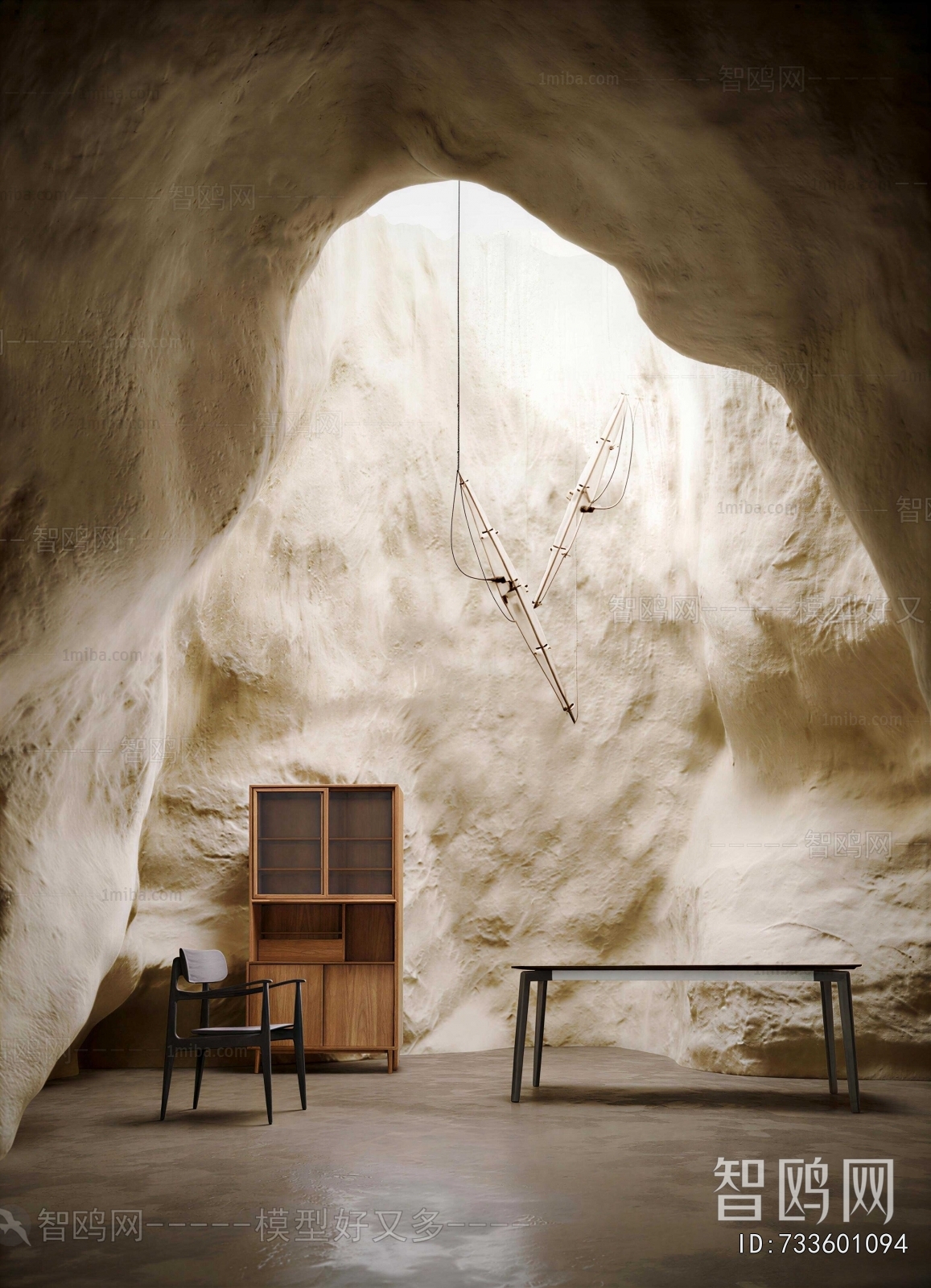Wabi-sabi Style Study Space