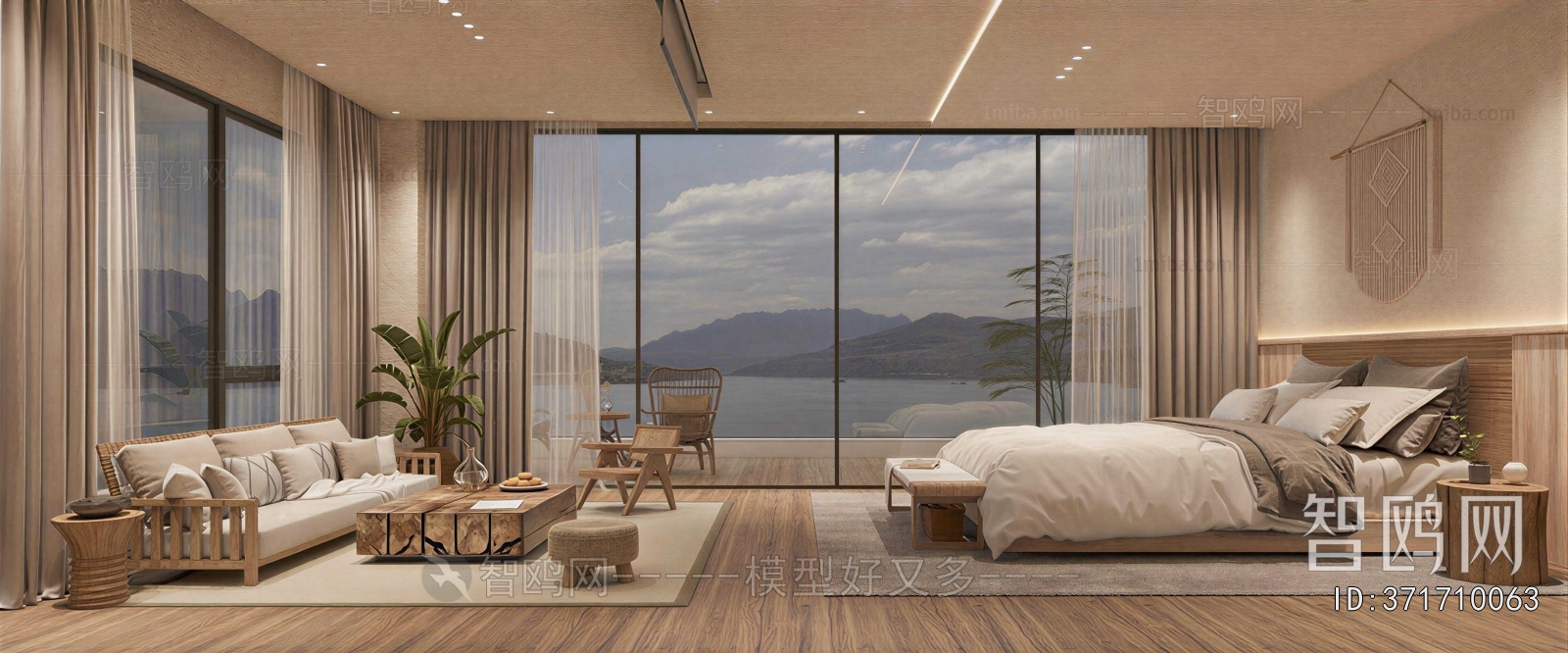 Wabi-sabi Style Bedroom