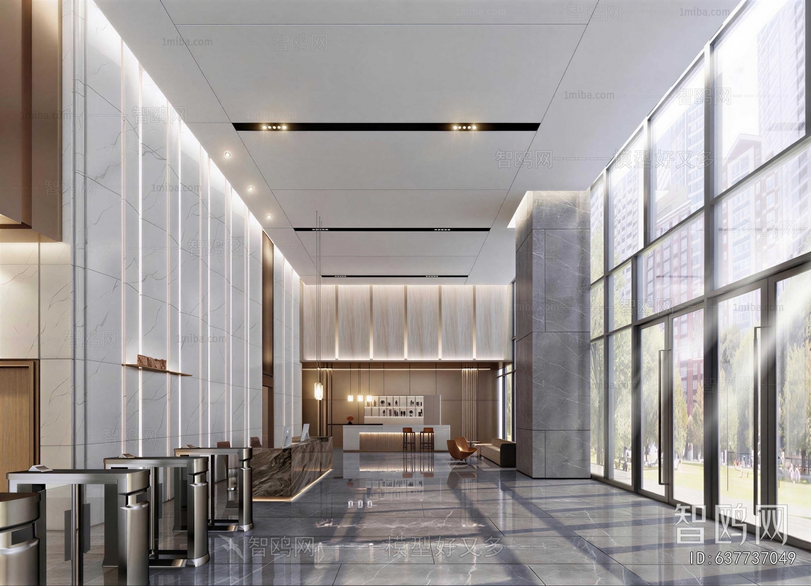 Modern Office Reception Desk