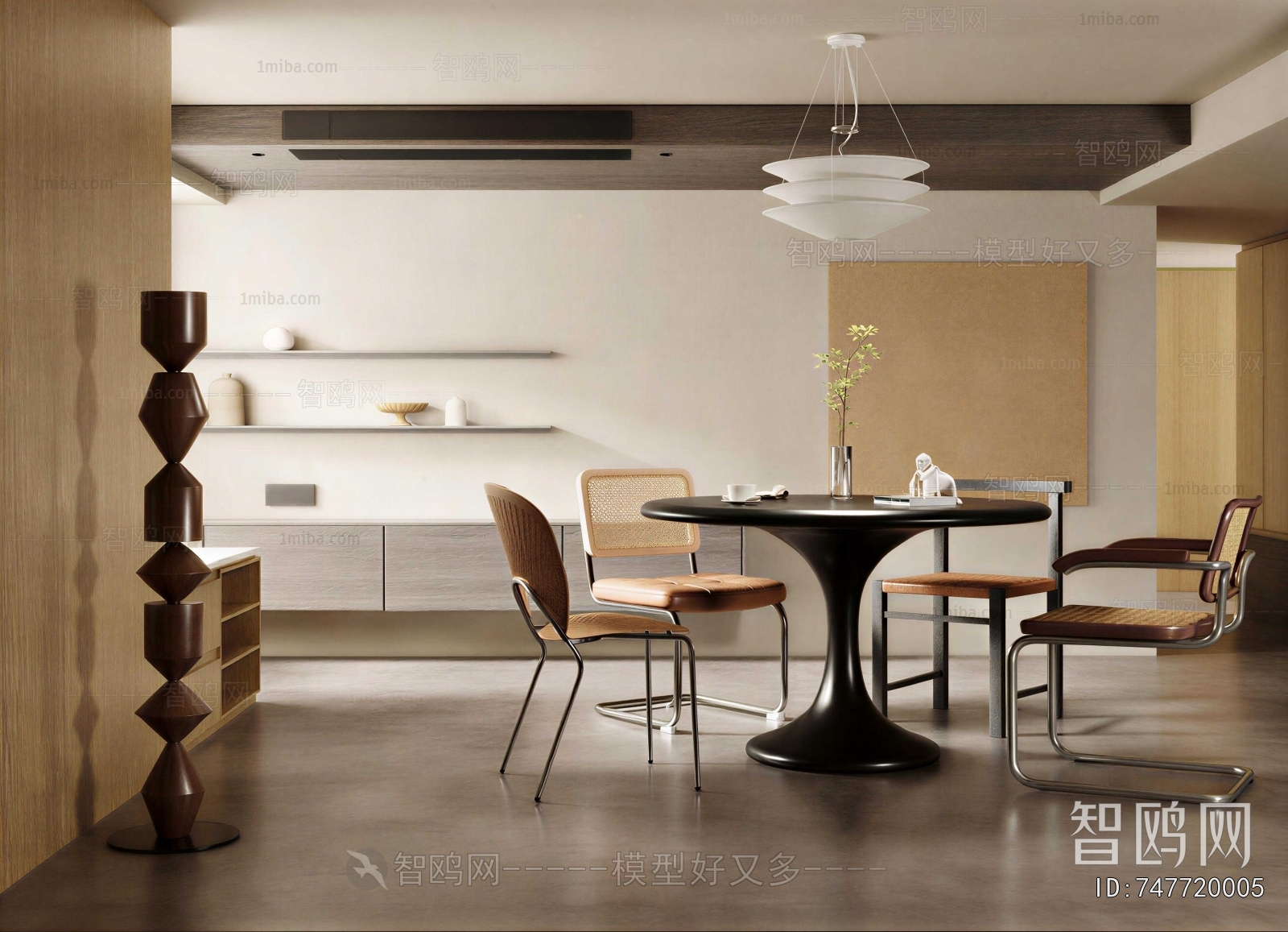 Wabi-sabi Style Dining Room