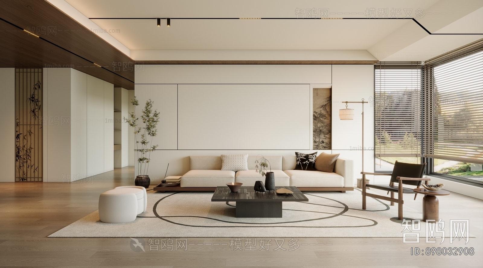 New Chinese Style A Living Room