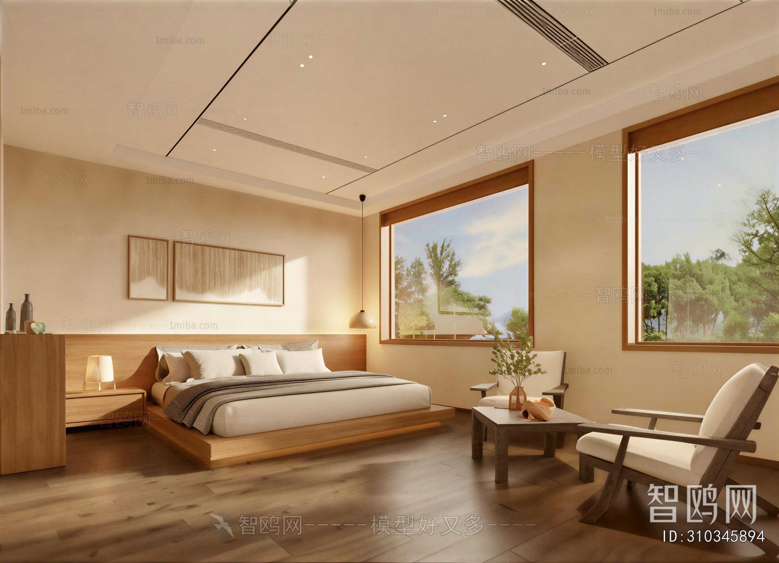 Wabi-sabi Style Bedroom