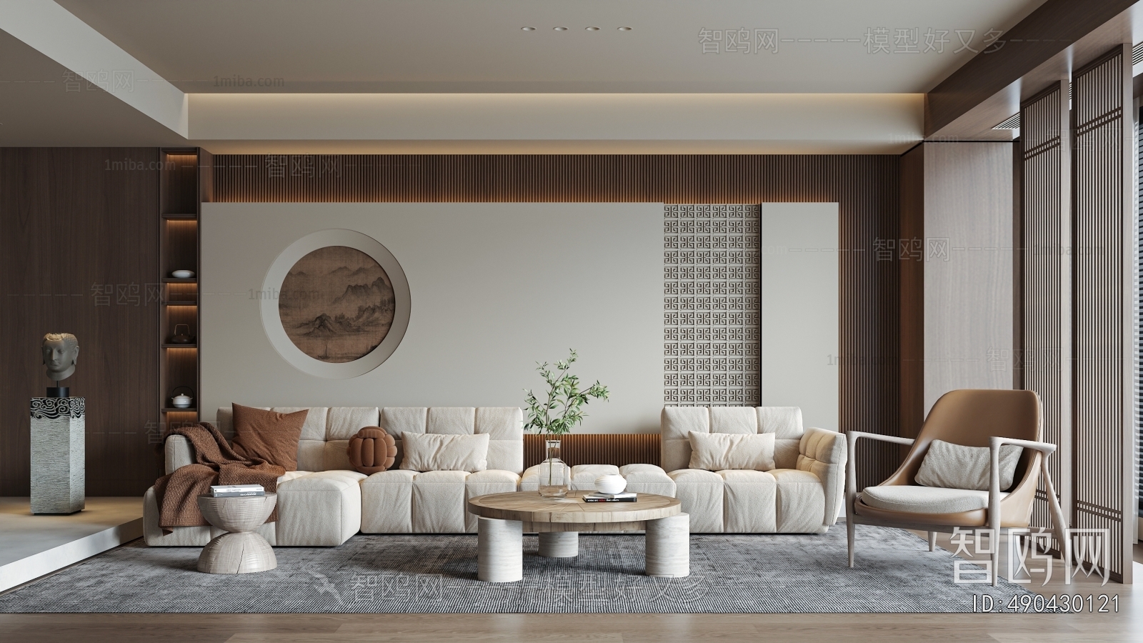 New Chinese Style A Living Room