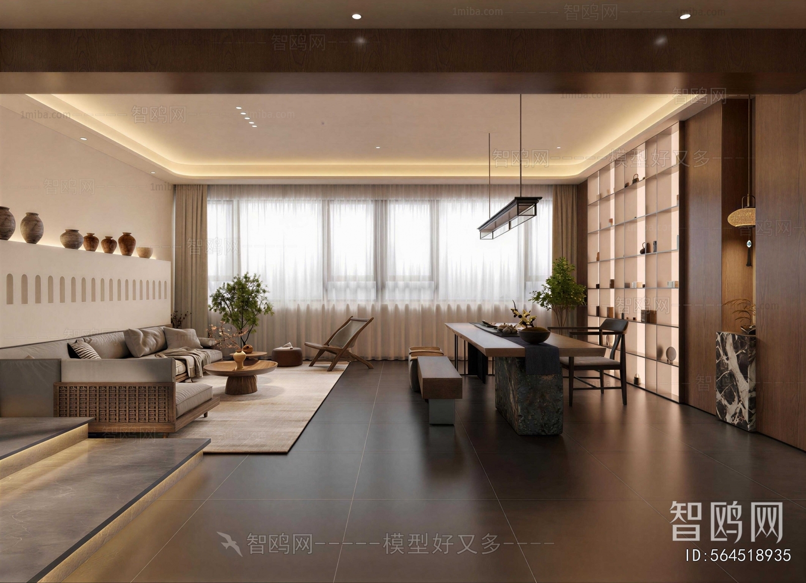 Wabi-sabi Style A Living Room