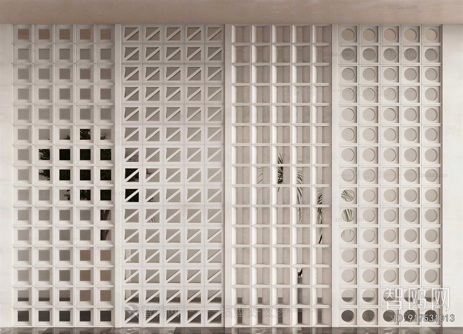 Modern Cement Brick Screen Partition