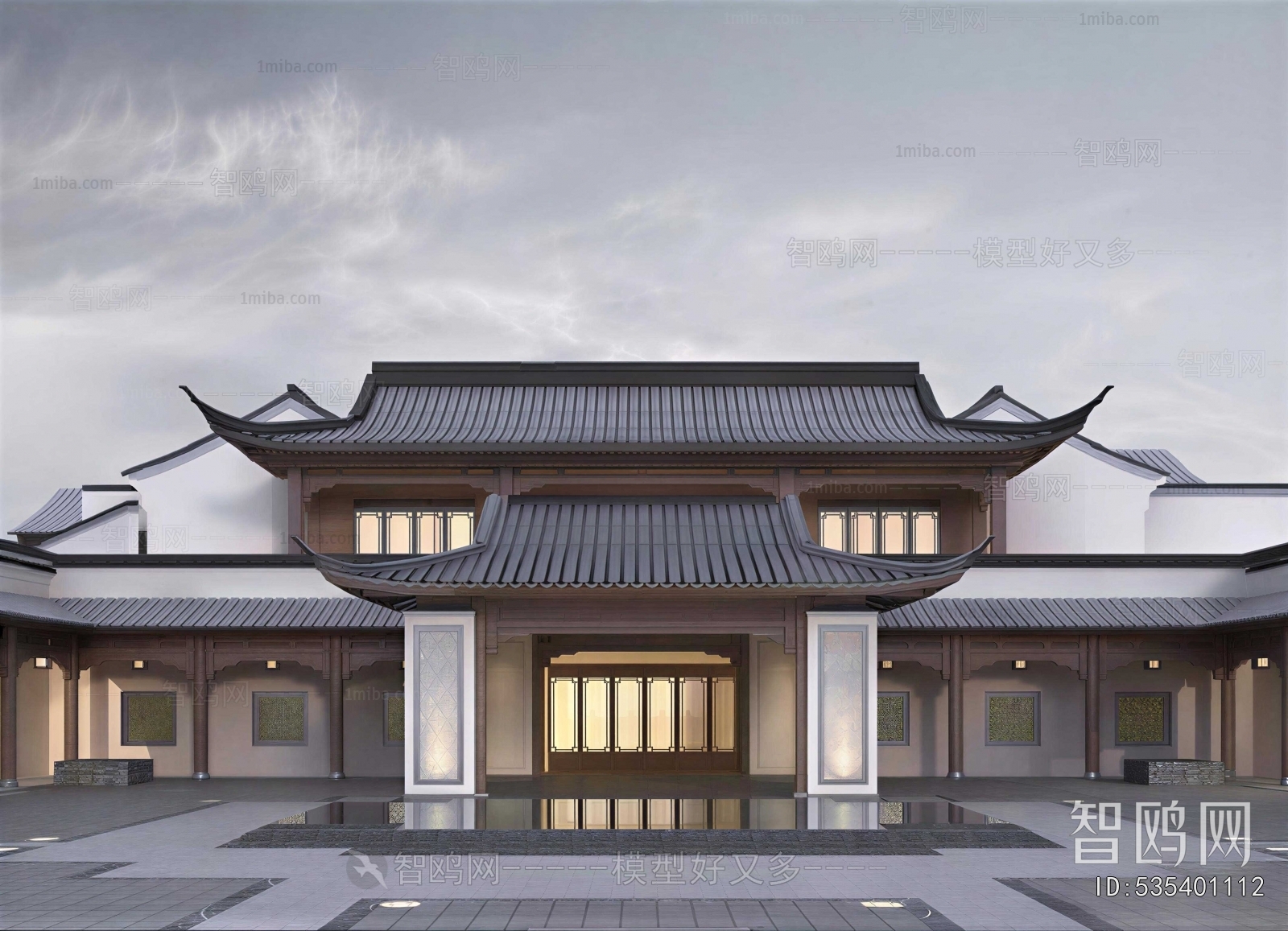 New Chinese Style Ancient Architectural Buildings