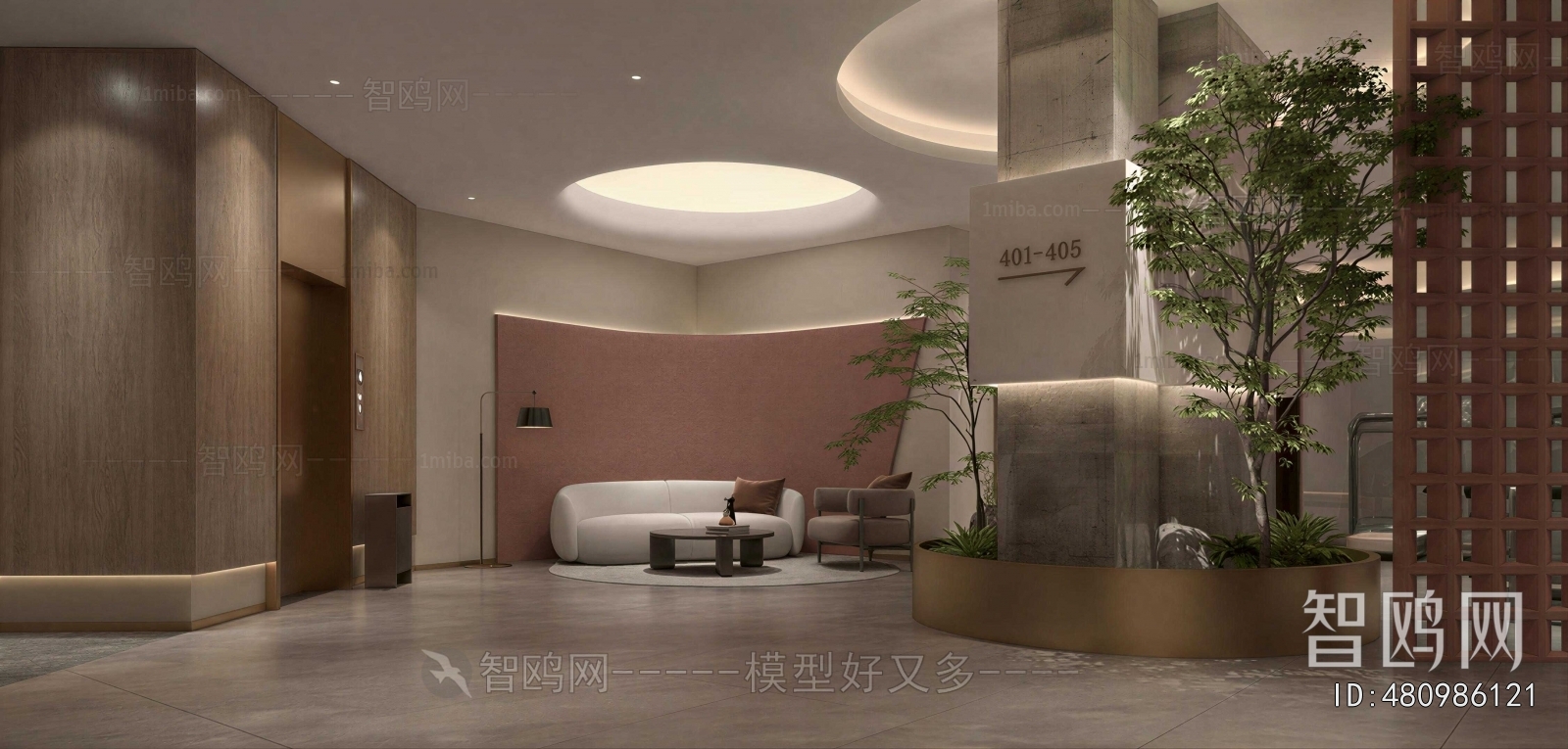 Wabi-sabi Style Lobby Hall