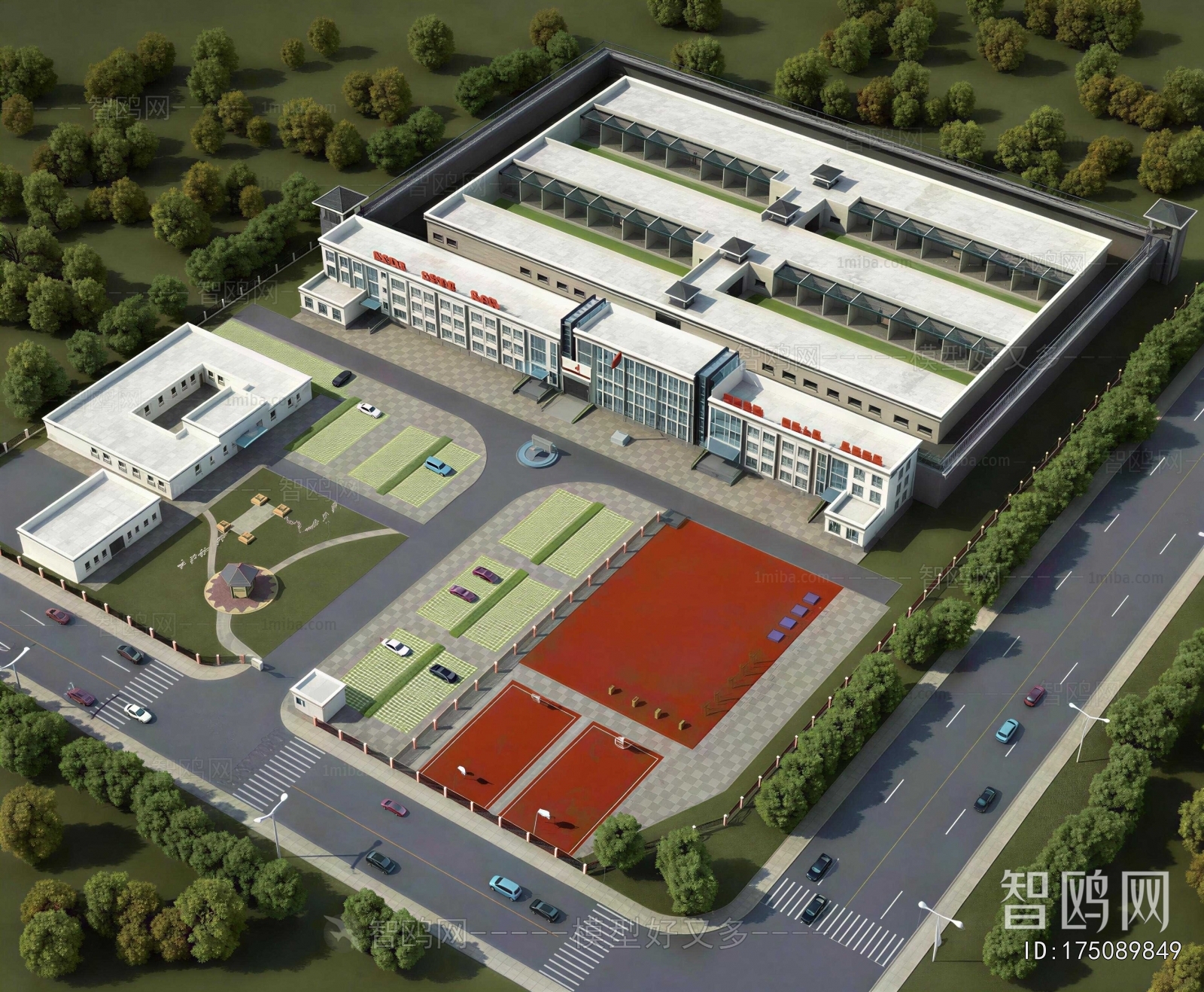 Modern Architectural Bird's-eye View Planning