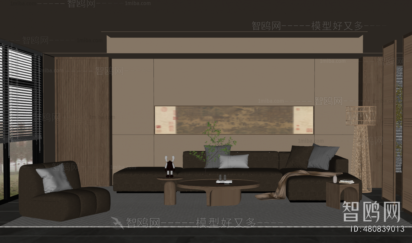 New Chinese Style A Living Room