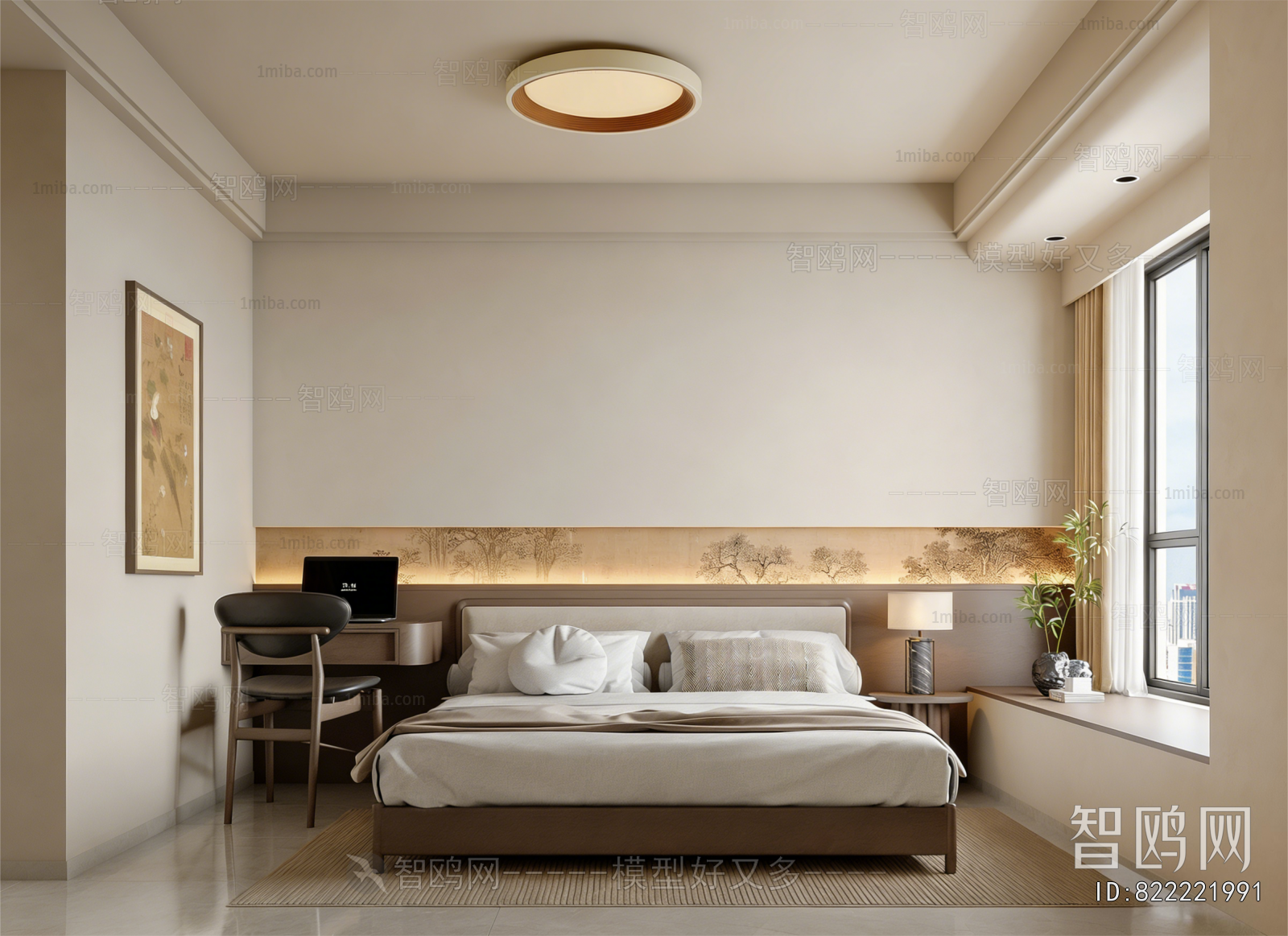 New Chinese Style Bedroom