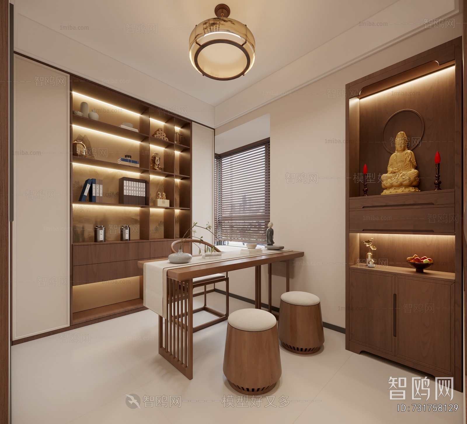 New Chinese Style Study Space