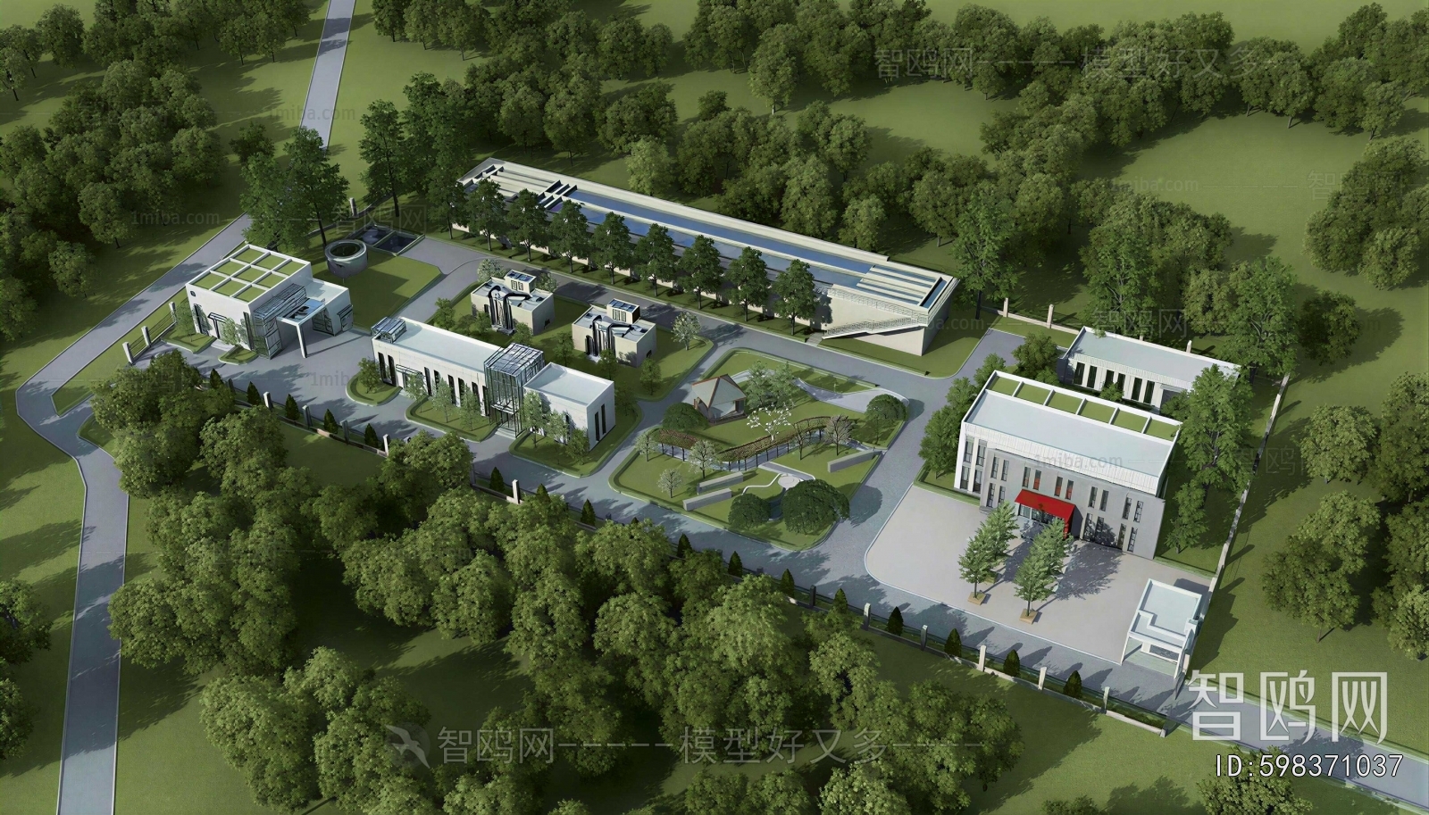 Modern Architectural Bird's-eye View Planning