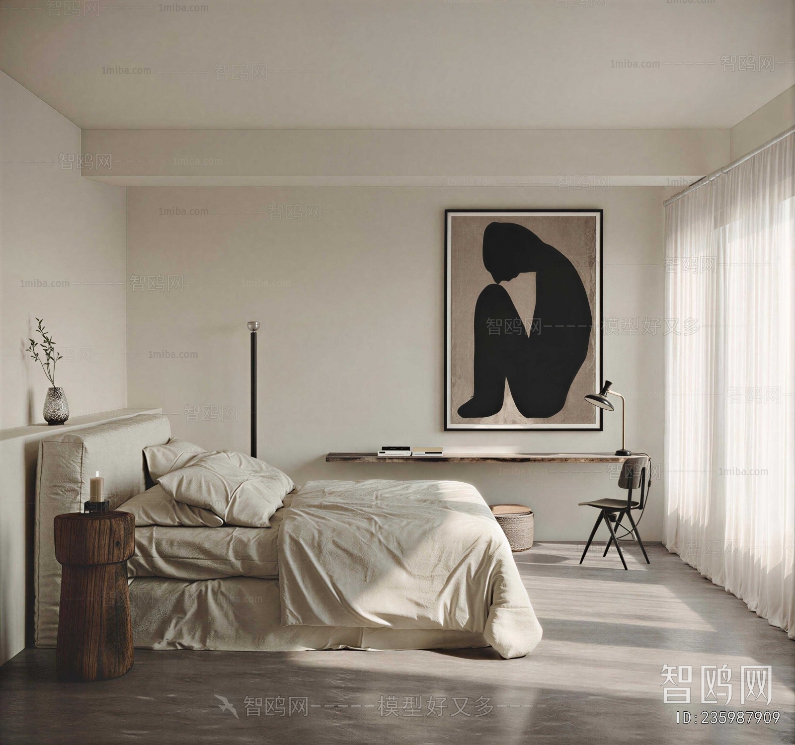 Wabi-sabi Style Bedroom