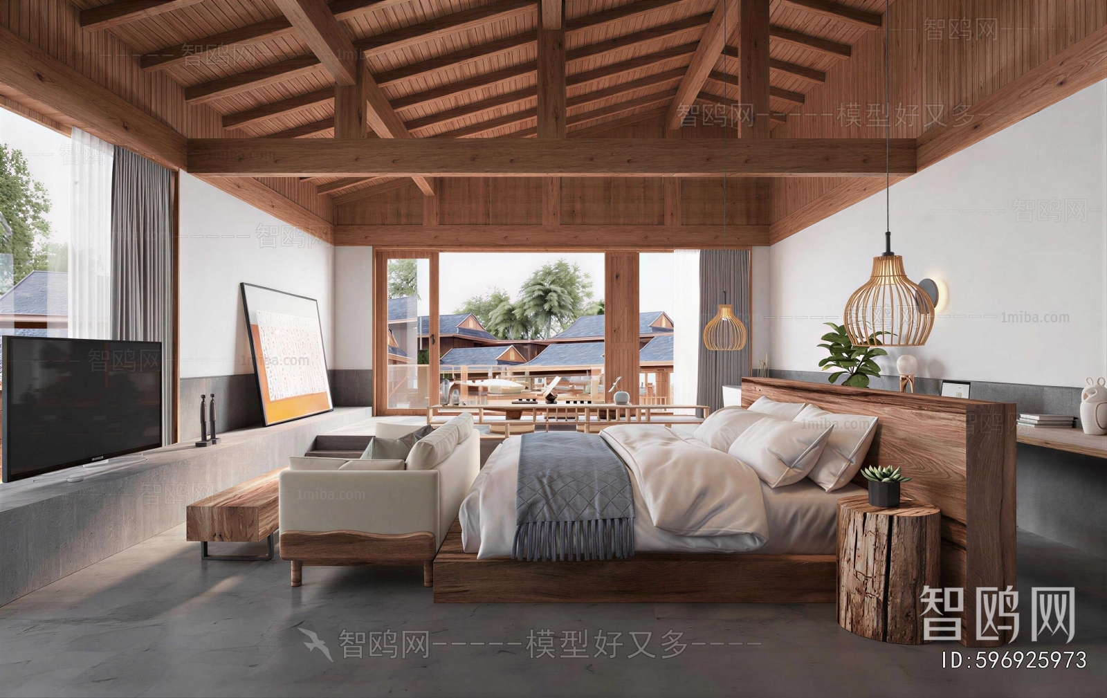 Wabi-sabi Style Bedroom