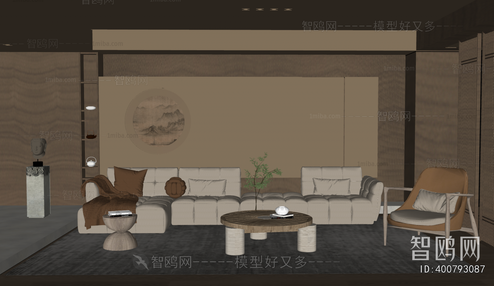 New Chinese Style A Living Room