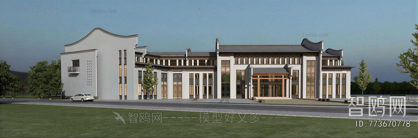 New Chinese Style Building Appearance