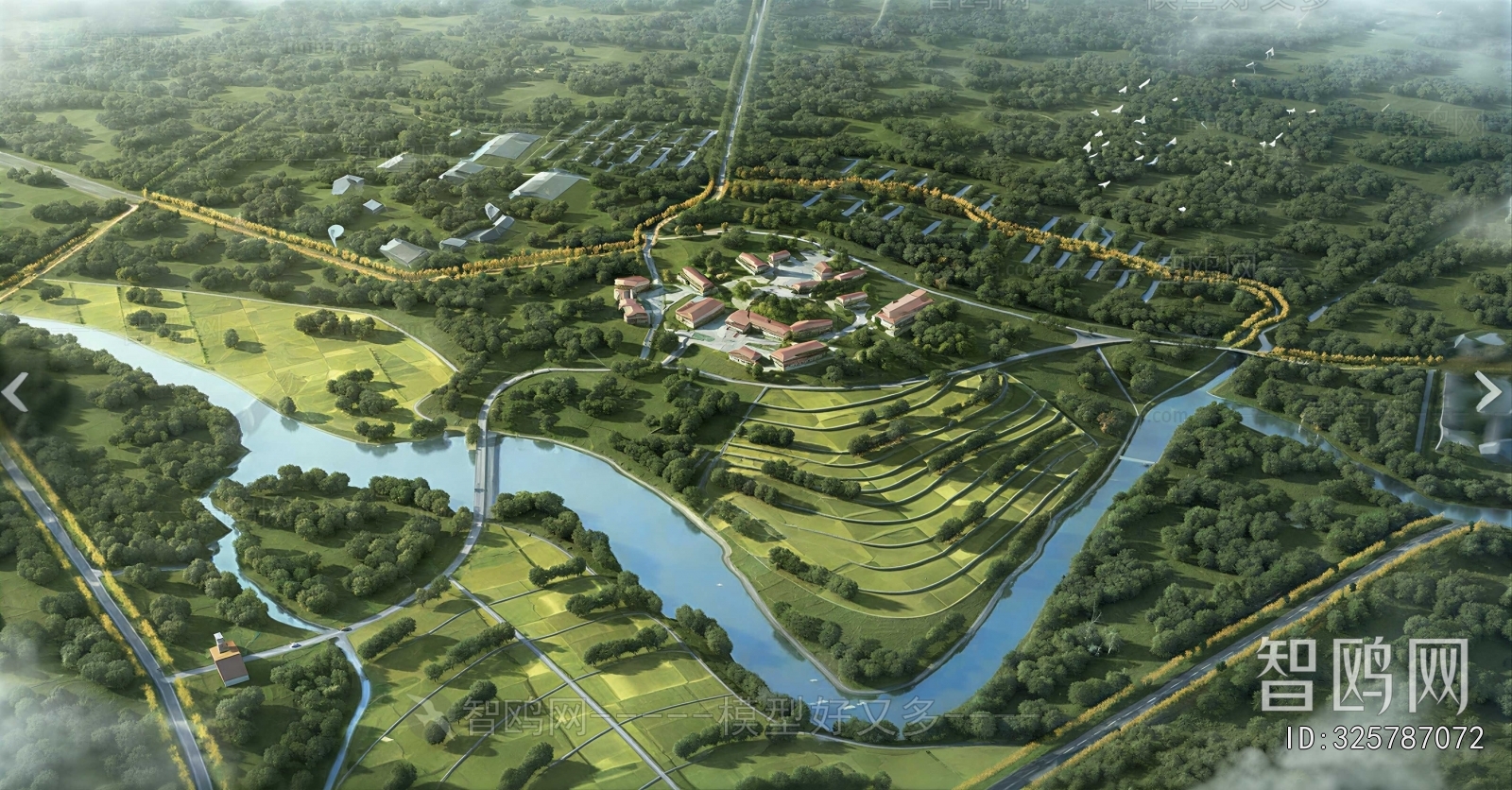 Modern Architectural Bird's-eye View Planning