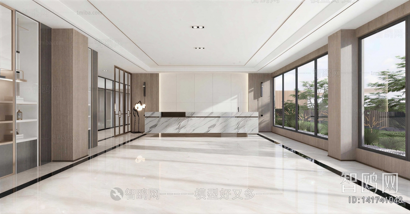 Modern Office Reception Desk