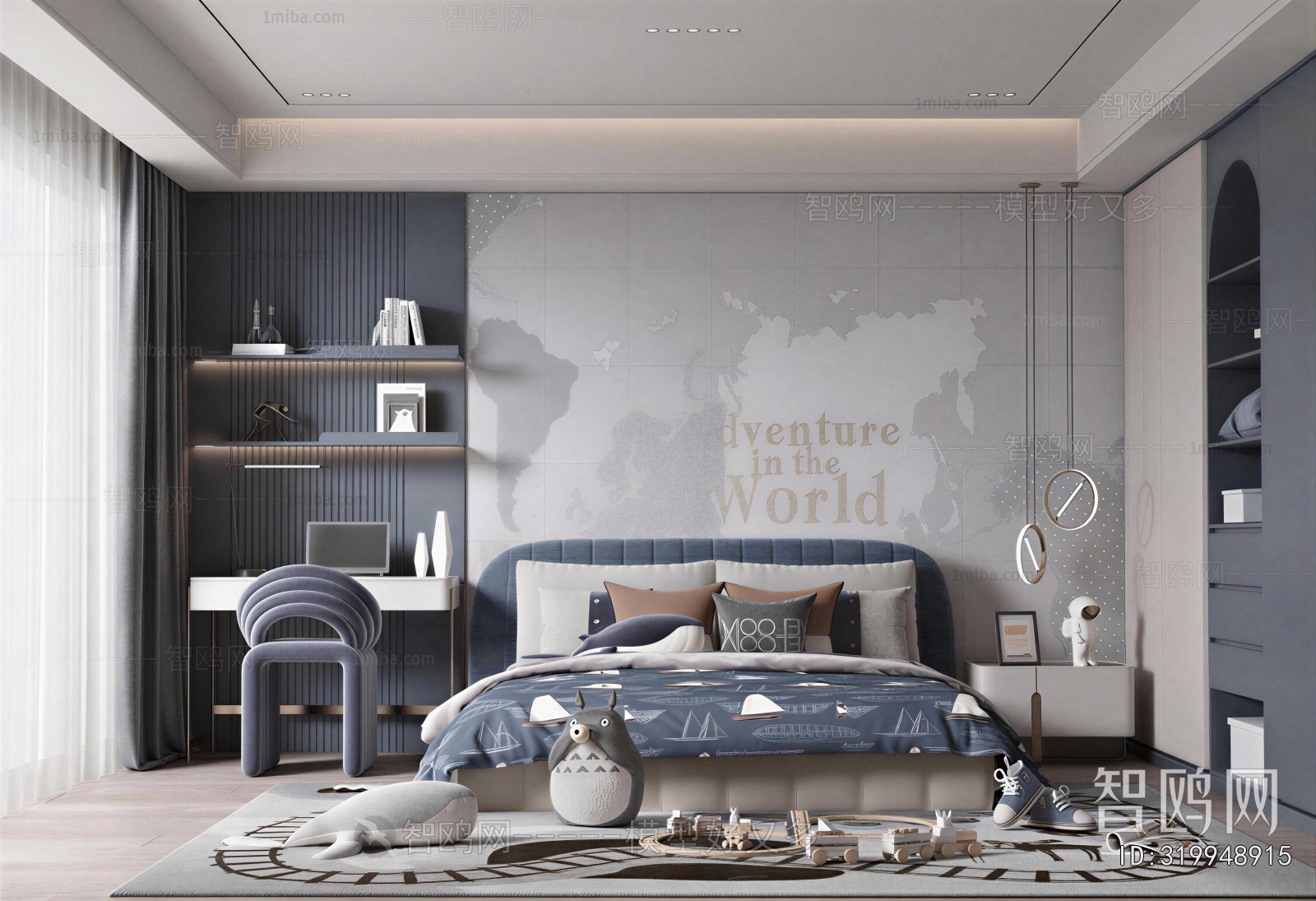 Modern Boy's Room And Son's Room