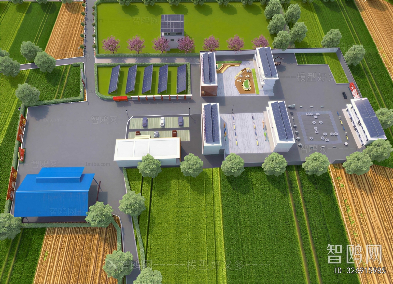 Modern Architectural Bird's-eye View Planning