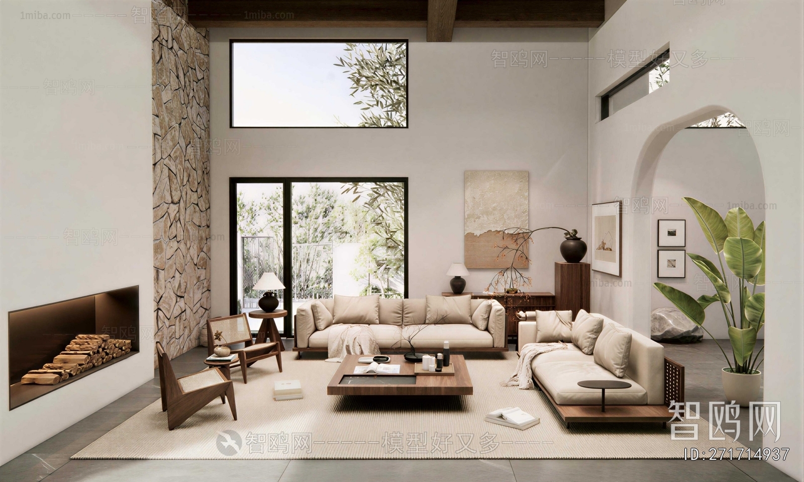 Wabi-sabi Style A Living Room