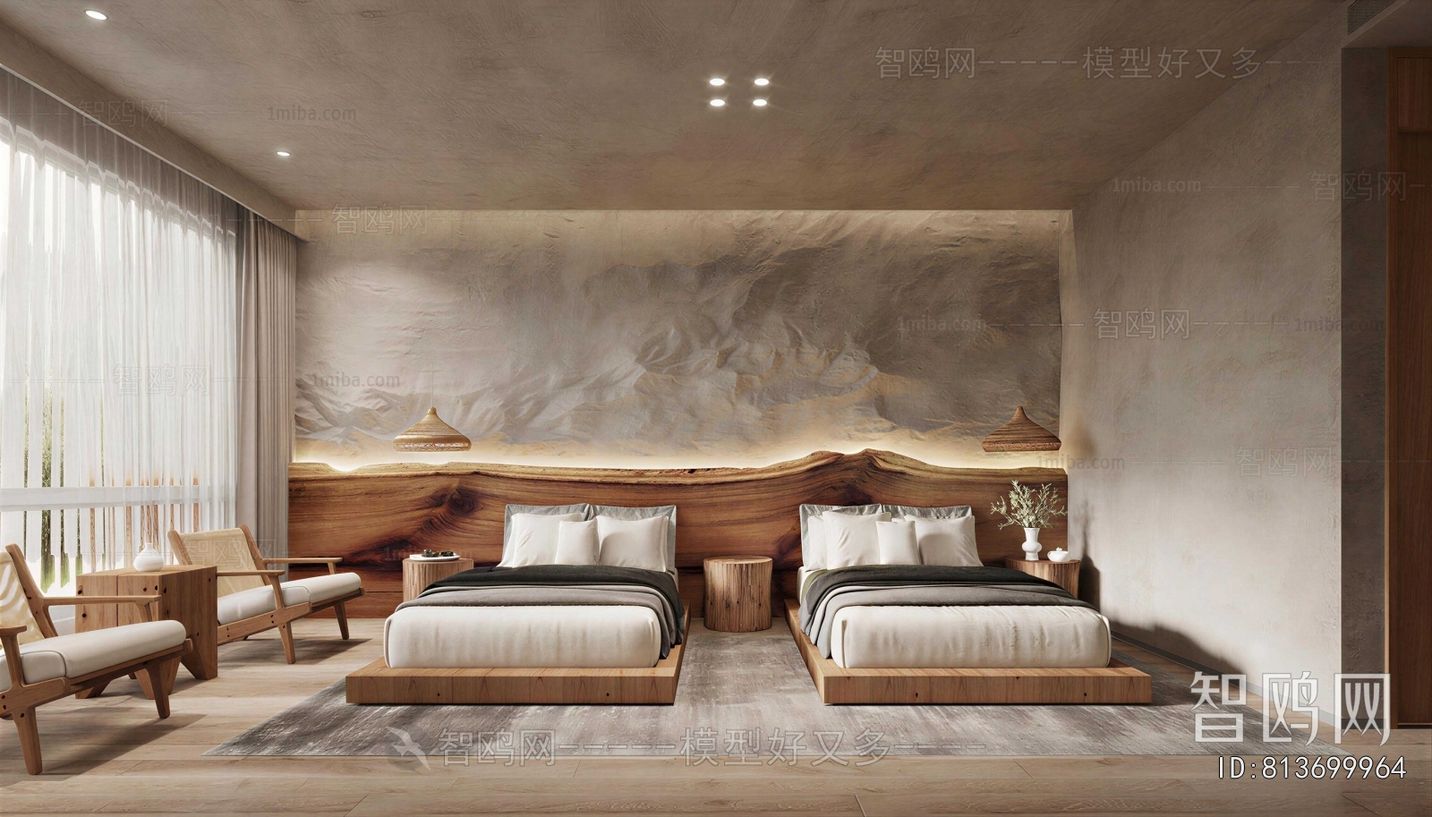 Wabi-sabi Style Bedroom
