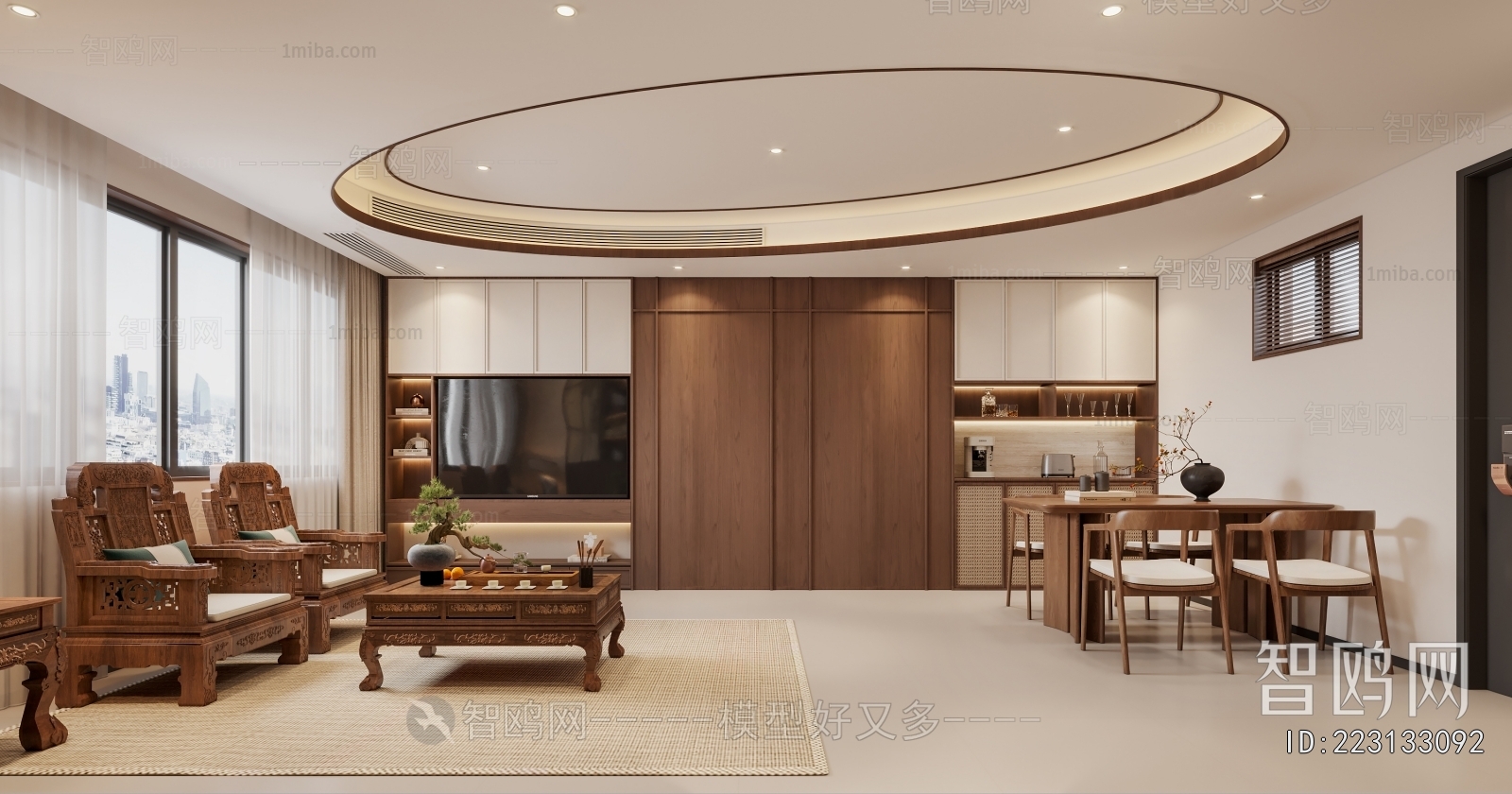 New Chinese Style A Living Room