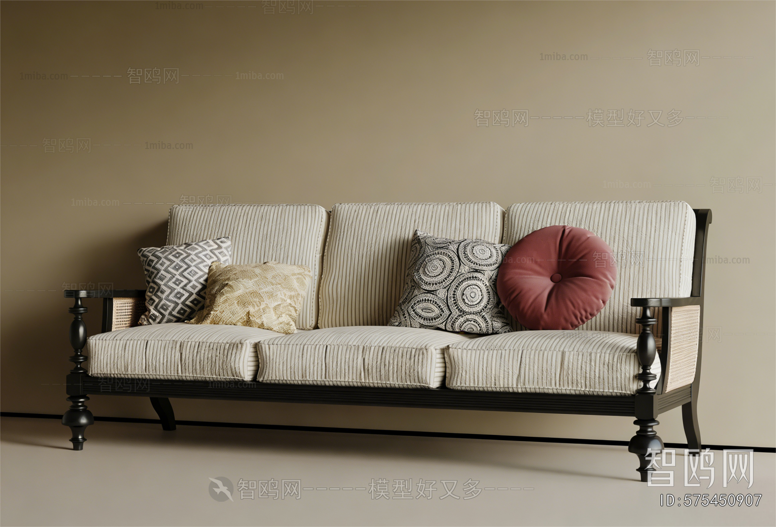 French Style Three-seat Sofa