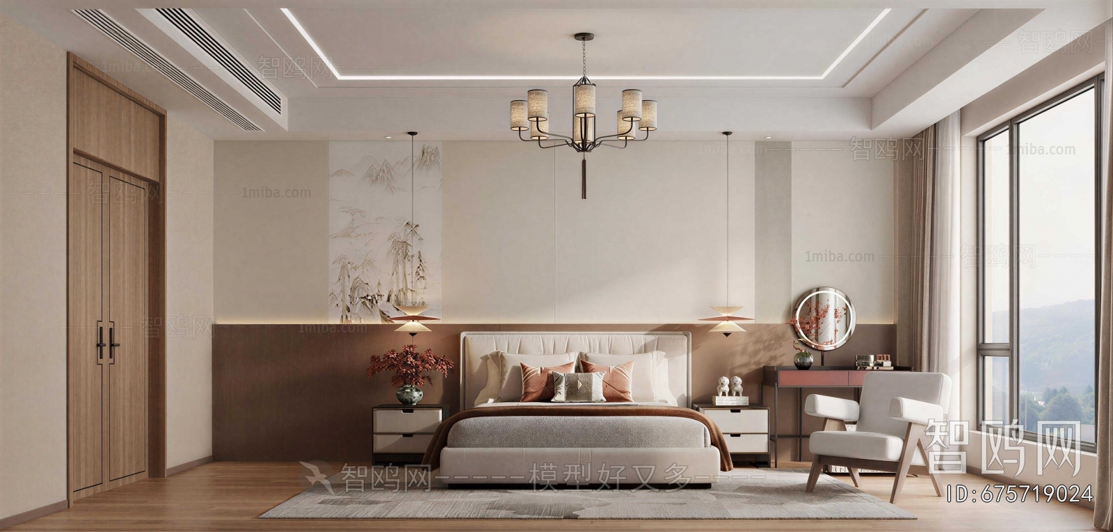 New Chinese Style Bedroom